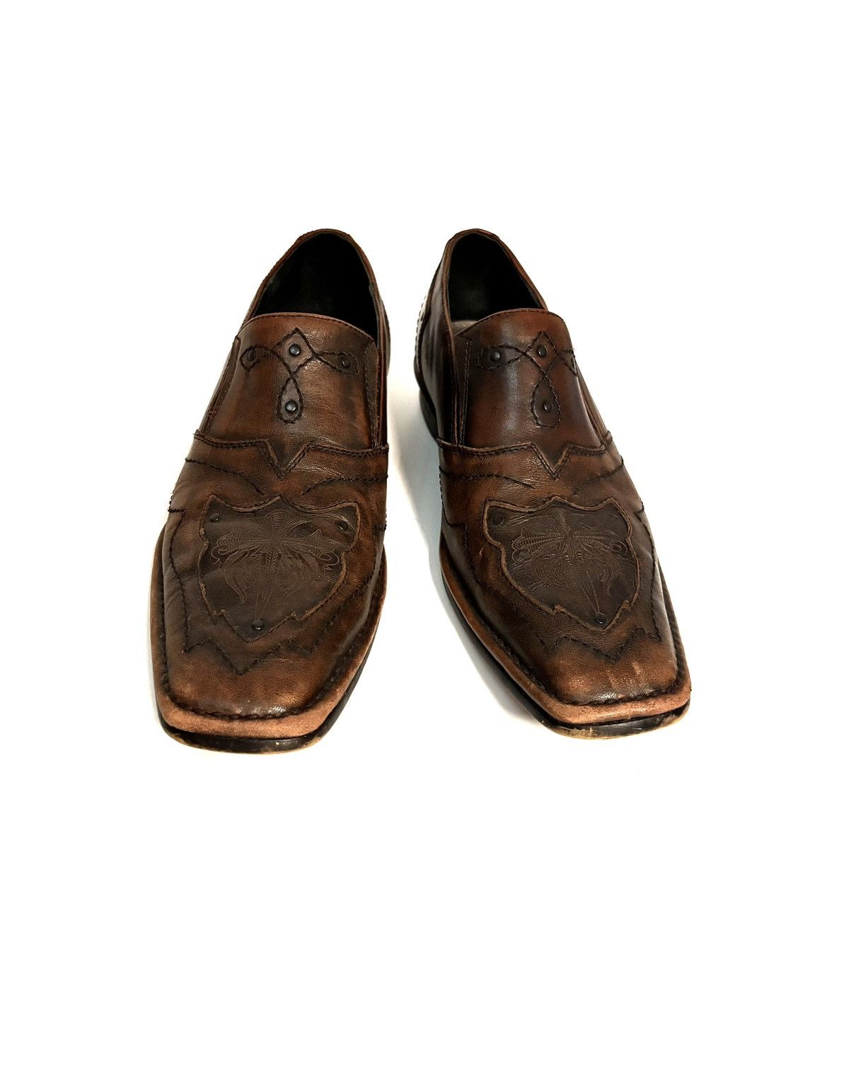 Mark Nason Mark Nason Leather Rock N’ Roll Square Toe Dress Shoes Size US 9 / EU 42 - 2 Thumbnail