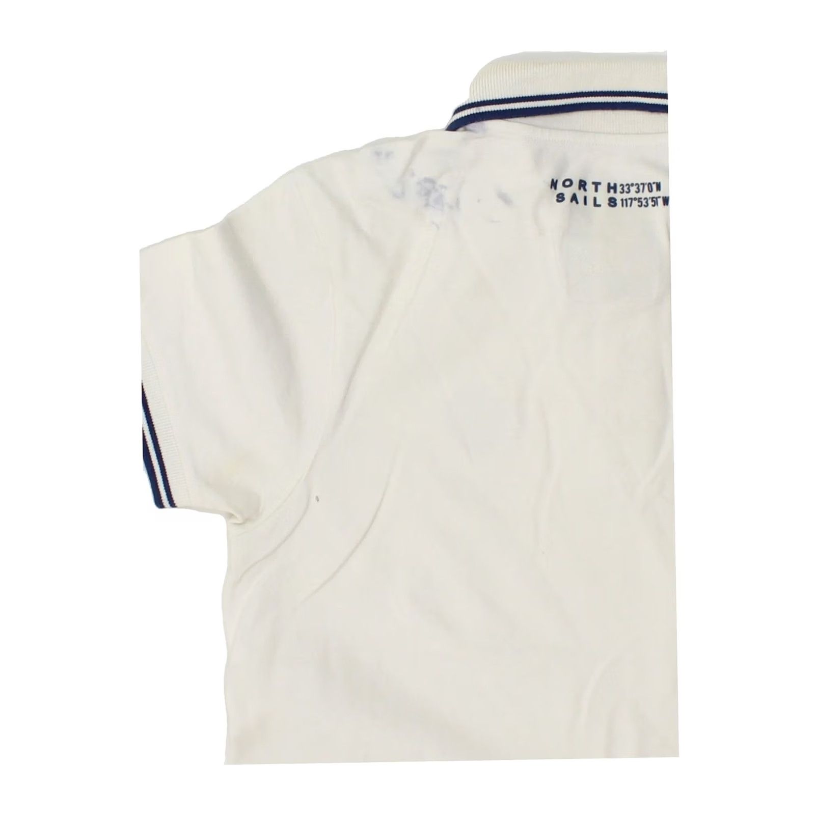 Vintage NORTH SAILS Mens Polo Shirt White Cotton Small Size US S / EU 44-46 / 1 - 3 Thumbnail