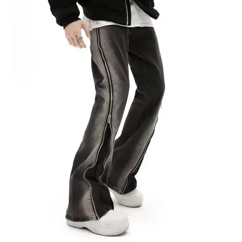 Individualized Shirts Baggy Flare Jeans Split Zipper Straight Washed Size US 30 / EU 46 - 1 Thumbnail