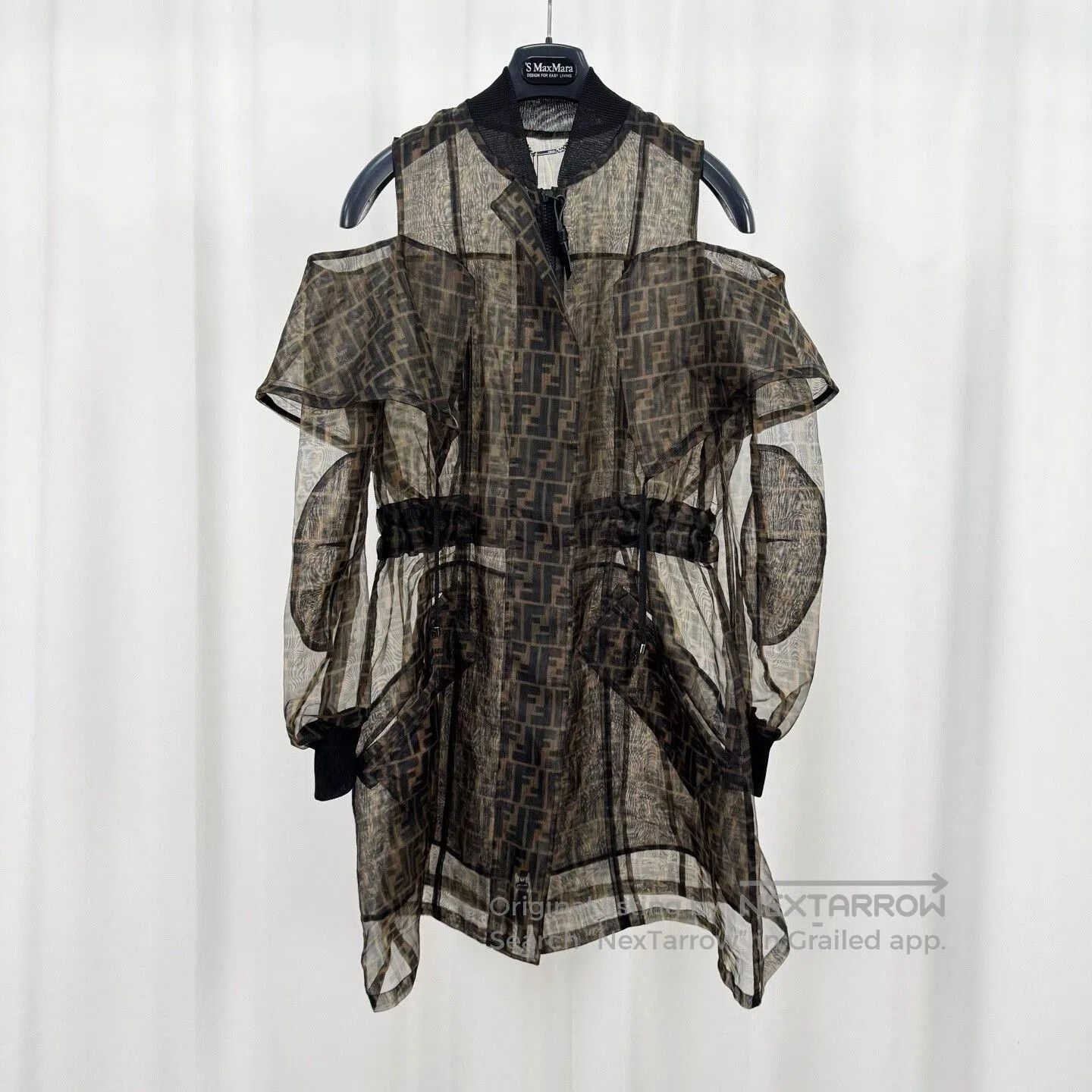 Fendi Fendi Monogram Sheer Organza Off-Shoulder Dress. Size S / US 4 / IT 40 - 1 Thumbnail