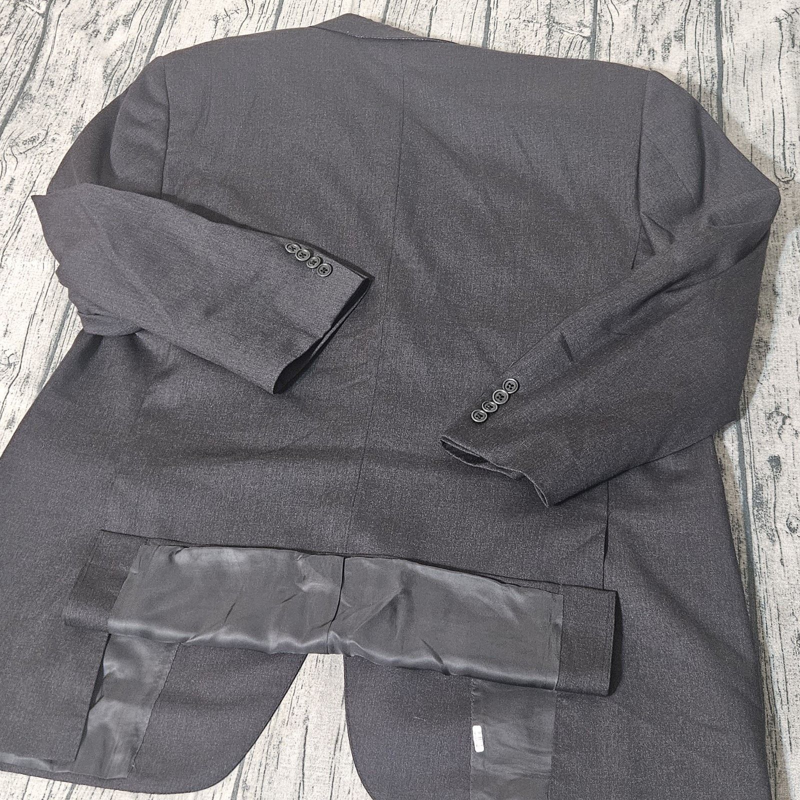 Canali Canali Blazer 46 CHARCOAL Sport Coat Wool Jacket Italy Men's Size 46R - 5 Thumbnail