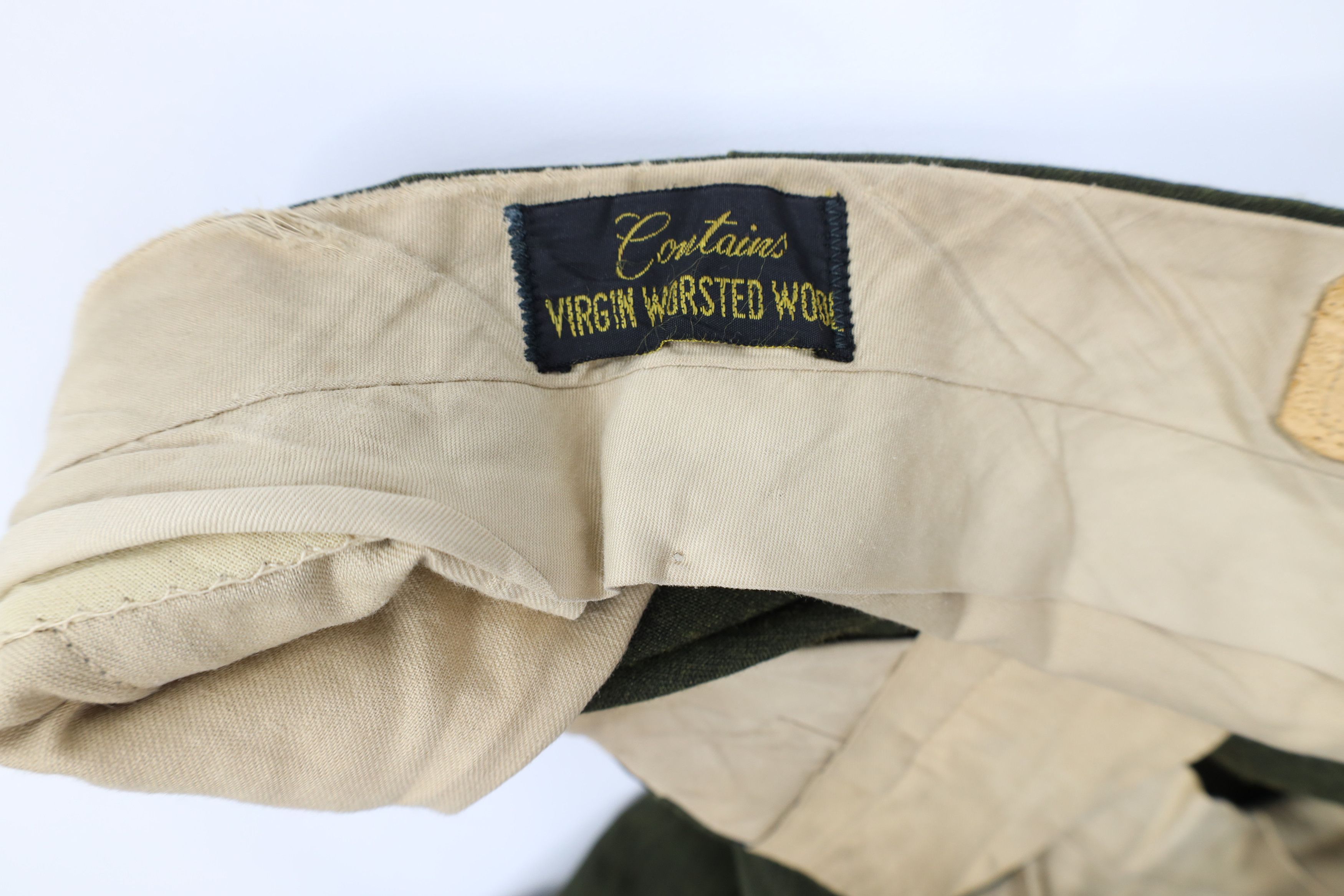 Vintage Vintage 50s Streetwear Worsted Wool Chino Pants Green USA Size US 34 / EU 50 - 9 Thumbnail