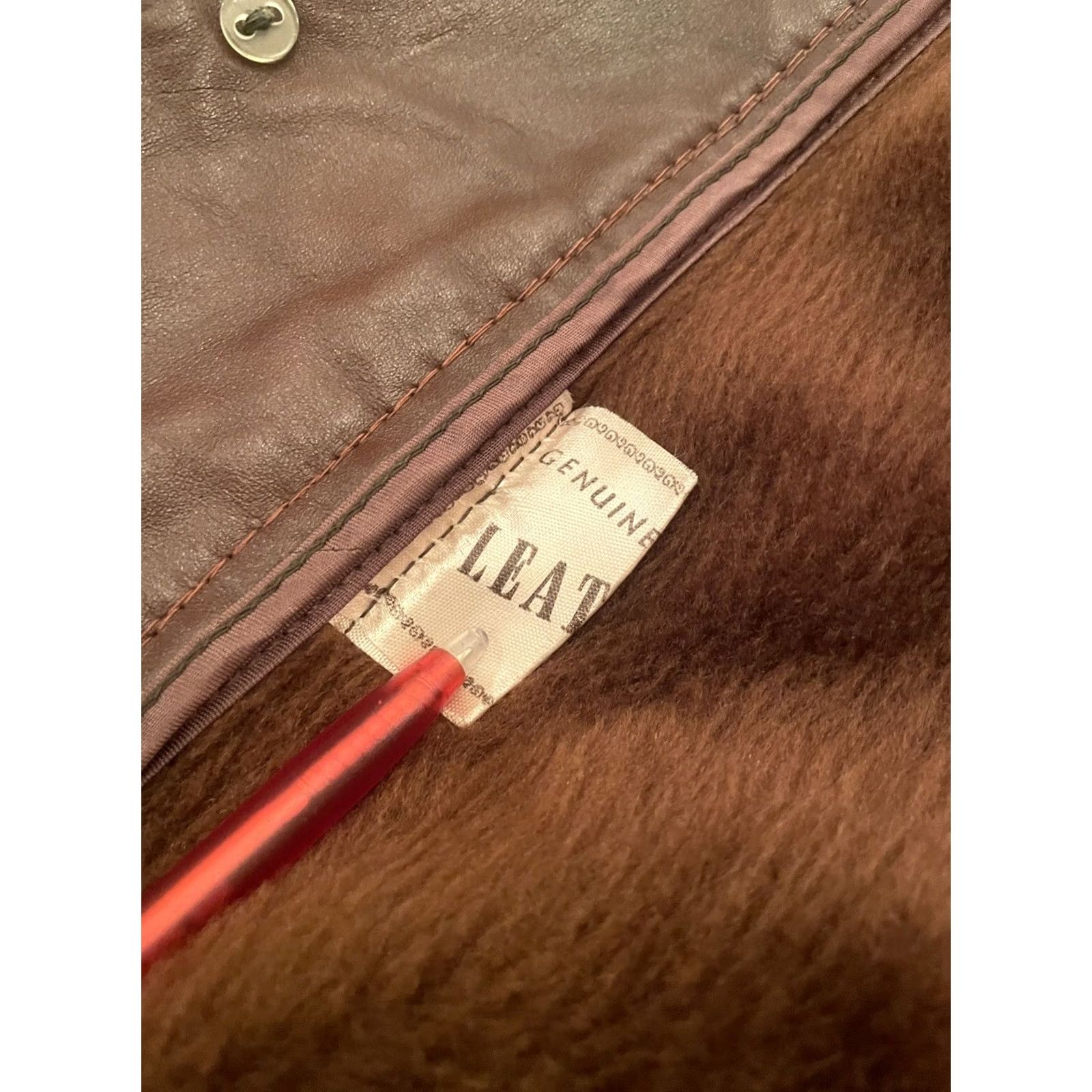 Vintage VINTAGE R Sherman Brown Leather Jacket Trench Coat USA 42L Men Flight/Bomber Size 42L Brown Leather USA Mens Size US XS / EU 42 / 0 - 5 Thumbnail