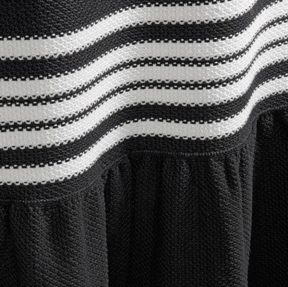 Dior o1w1db10225 Marinière Mid-Length Skirt in Black White Size 25" / US 0 / IT 36 - 2 Thumbnail