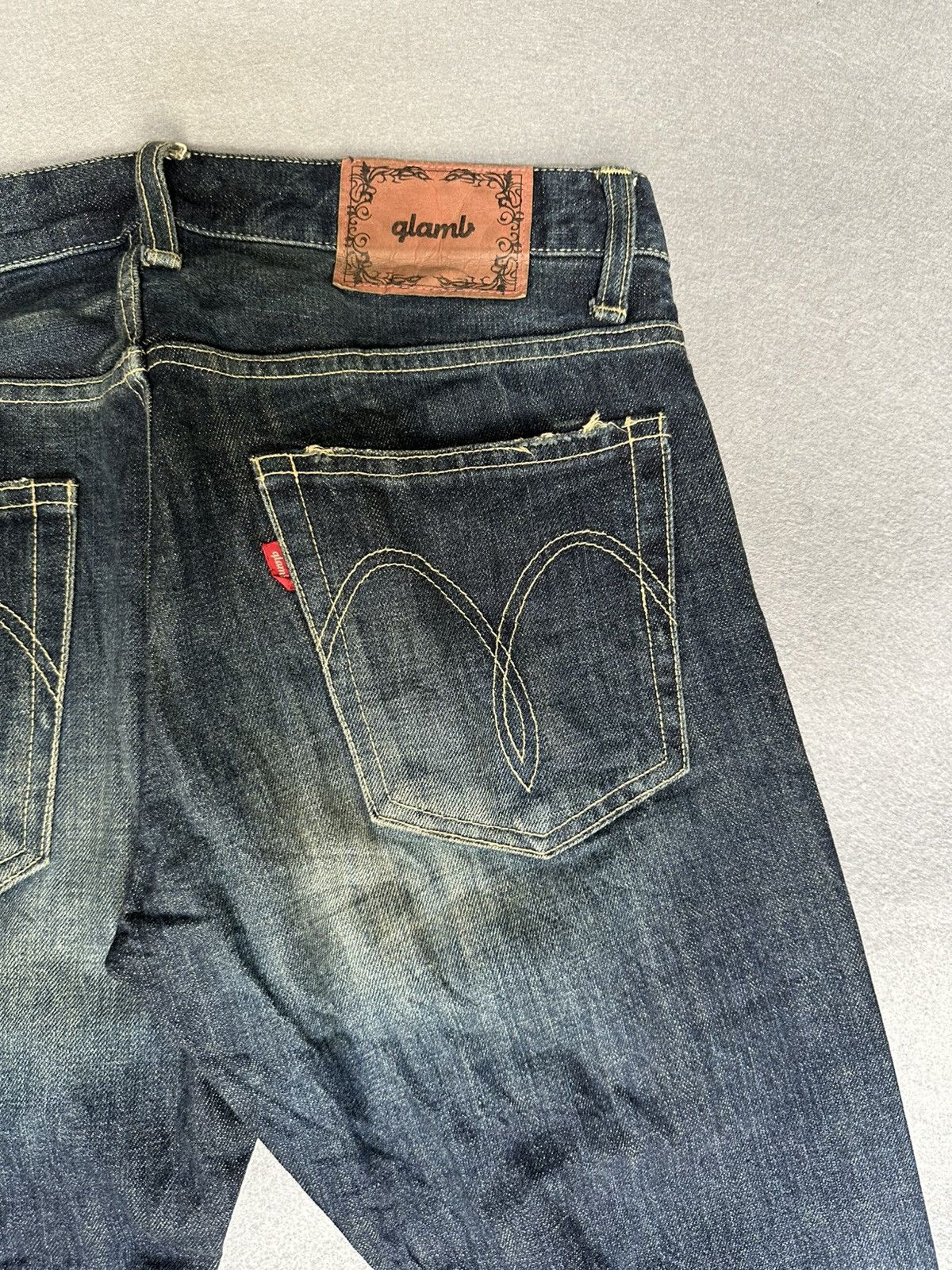 Japanese Brand Glamb Tokyo Japan Distressed Denim Size US 31 - 17 Thumbnail