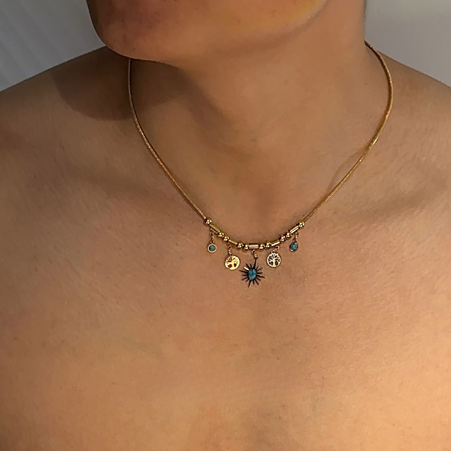 Jewelry × Vintage Men's Vintage Fashion Titanium Steel Collarbone Necklace Size ONE SIZE - 1 Thumbnail