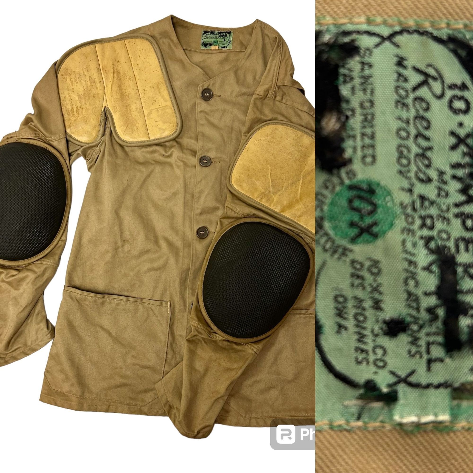 image of Unkwn Wwii 10X Reeves Army Hunting Horsehide Pads Sniper Shooting in Khaki, Men's (Size Medium)