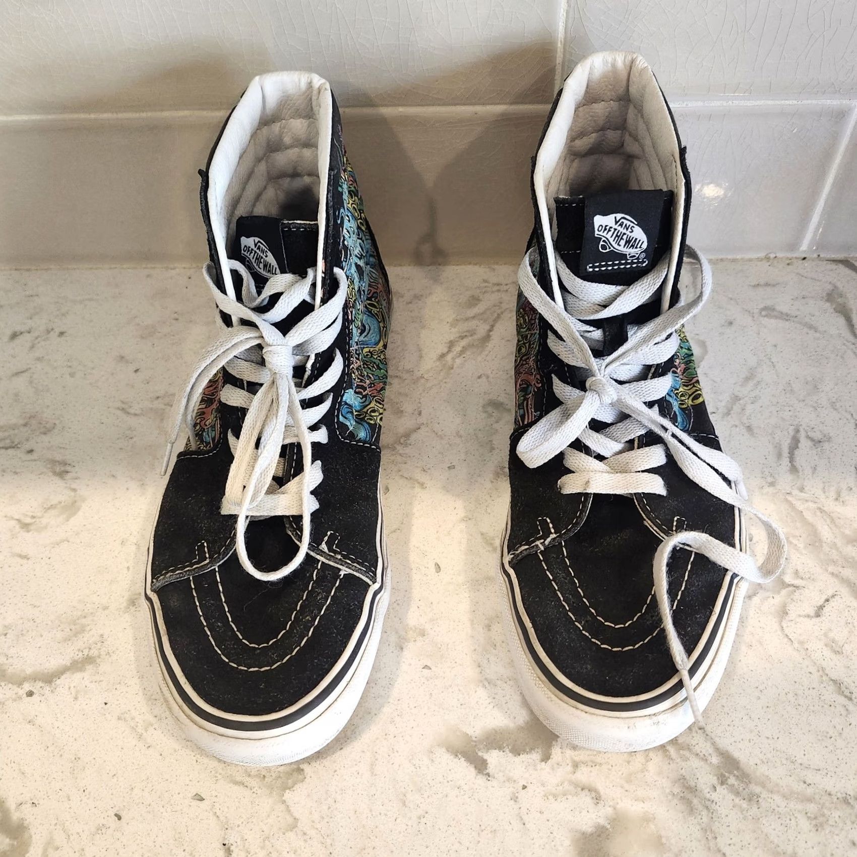 Vans VANS SK8 Hi Reissue Coral Reef Print Black High Top Shoes Mens 8.5 Multicolor Coral Reef Print Classic Casual Sneakers Men 8.5 Size US M / EU 48-50 / 2 - 4 Thumbnail