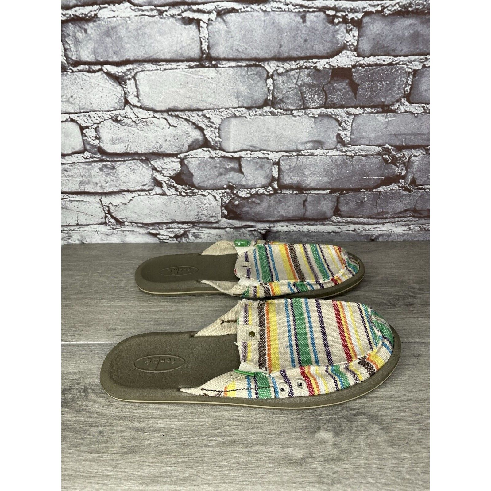 Sanuk Sanuk You Got My Back Canvas Slip On Multicolor Mules Womens Size US 10 / IT 40 - 15 Thumbnail