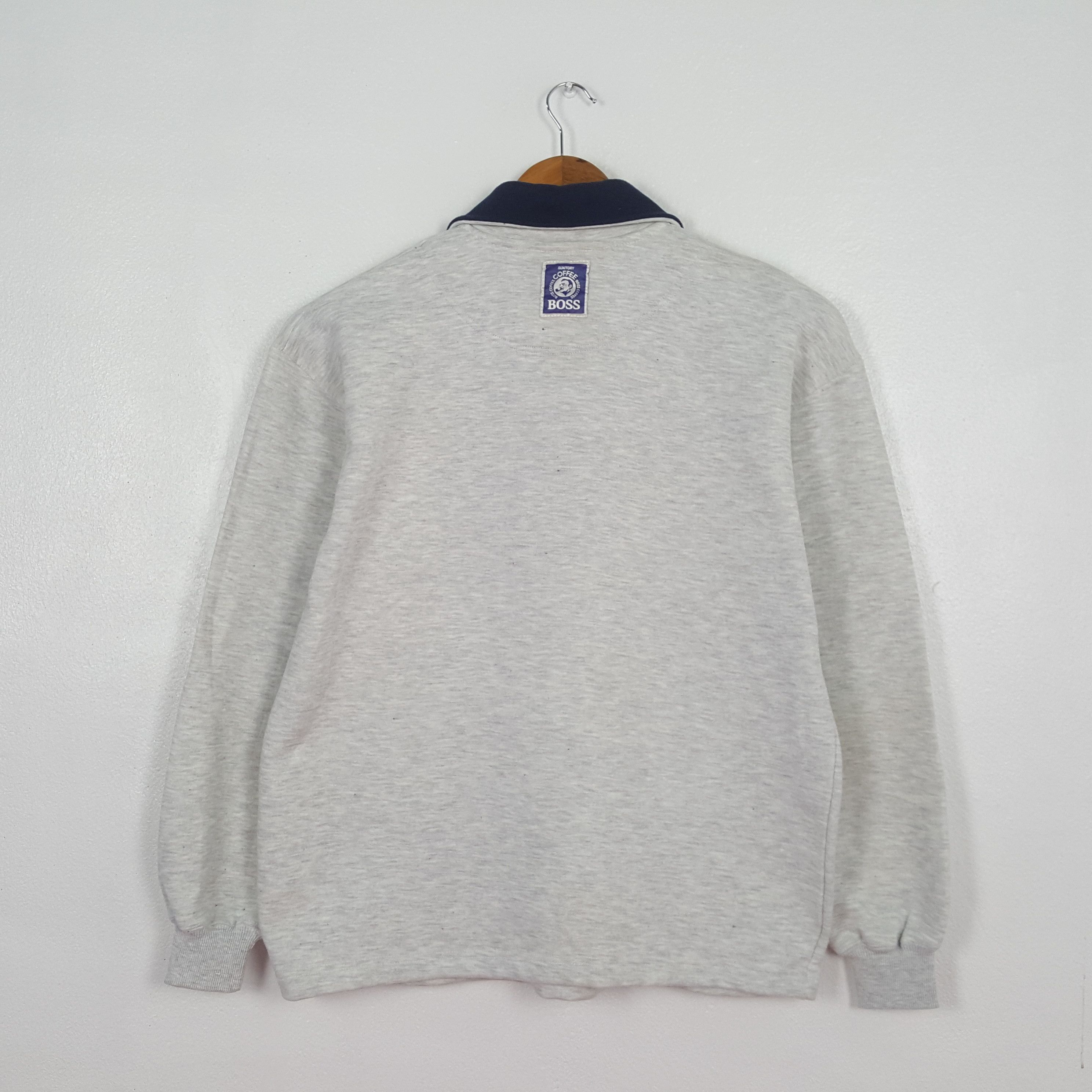 Vintage Vintage Coffee Boss Half Zipper Polos Sweatshirt C323N20 Size US L / EU 52-54 / 3 - 3 Thumbnail