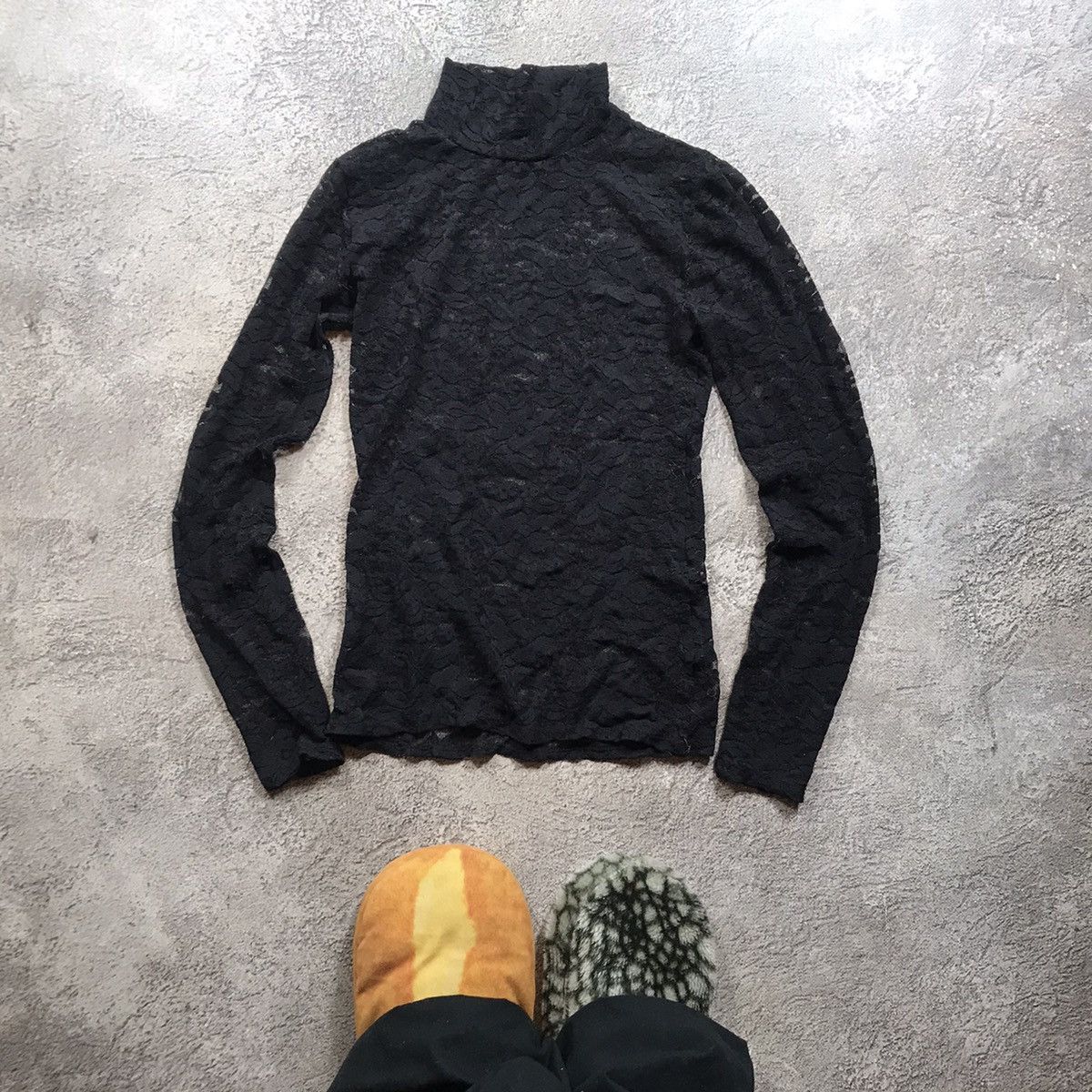 Vintage Vintage Y2K Mesh Longsleeve Abstract Textured Grunge Faded S Size S / US 4 / IT 40 - 1 Thumbnail