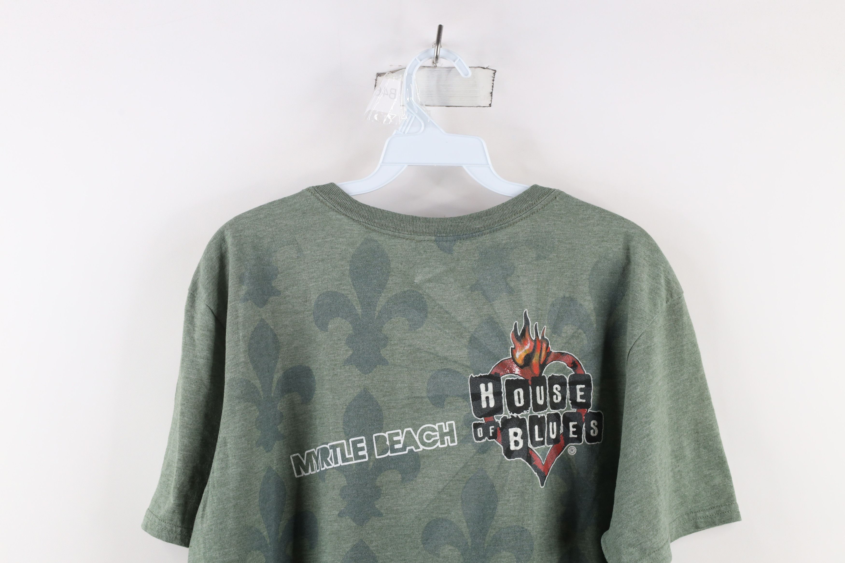 Vintage Vintage House of Blues Guitar All Over Print T-Shirt Green Size US L / EU 52-54 / 3 - 10 Thumbnail