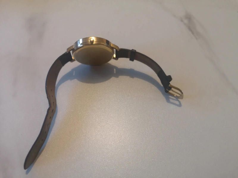 Designer Olivia gold dial black leather strap watch Size ONE SIZE - 5 Thumbnail