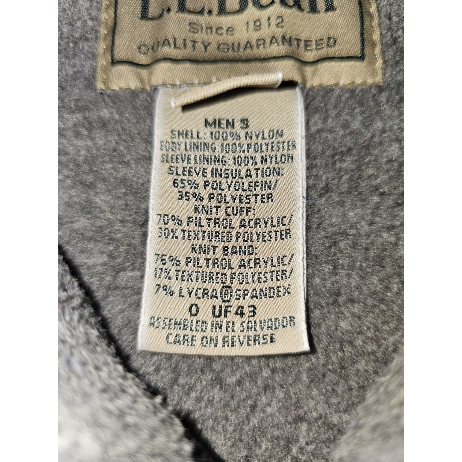 Vintage VINTAGE L.L. Bean Jacket Bomber Style Winter Fleece Lined Men's Large Black Zip Coat/Coat Size US L / EU 52-54 / 3 - 6 Thumbnail