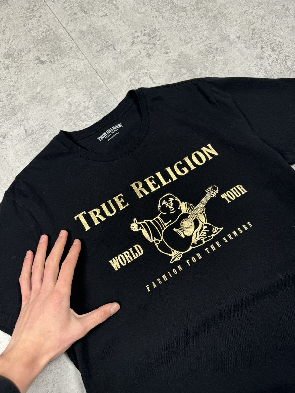 True Religion True Religion Y2K Buddha Big Gold Logo Size L Size US L / EU 52-54 / 3 - 4 Thumbnail