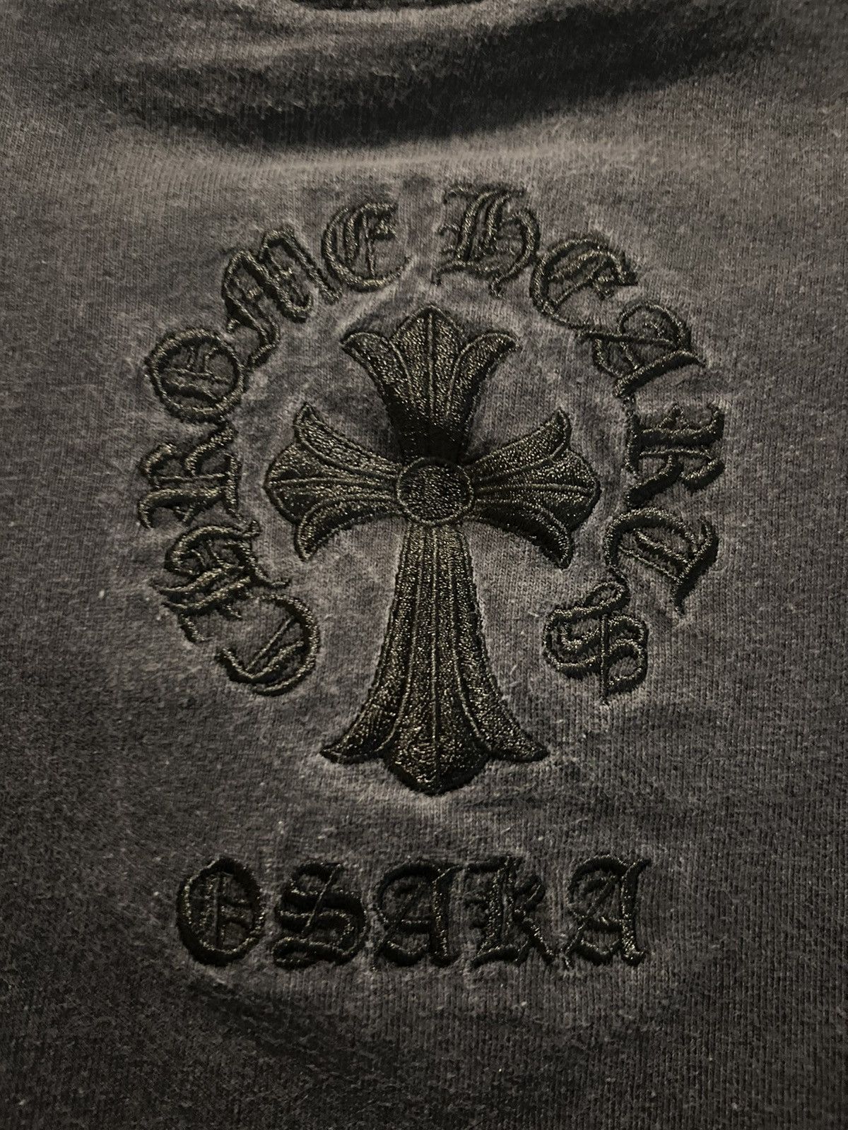 image of Chrome Hearts Vintage Osaka Exclusive Dagger Pocket Tee in Black, Men's (Size Medium)