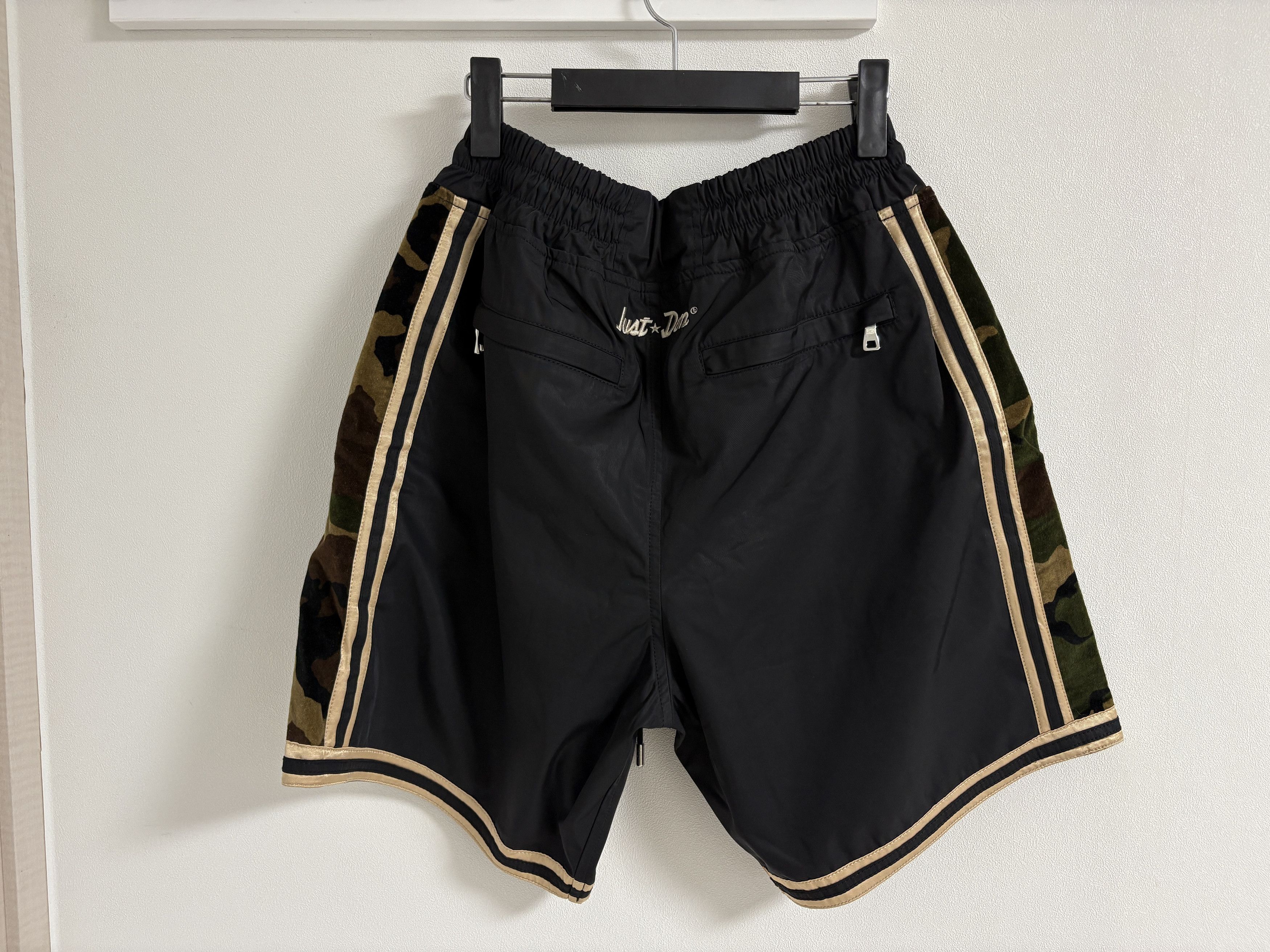 Just Don Just Don - Camo Basketball Black Jersey Shorts Size US 33 - 4 Thumbnail