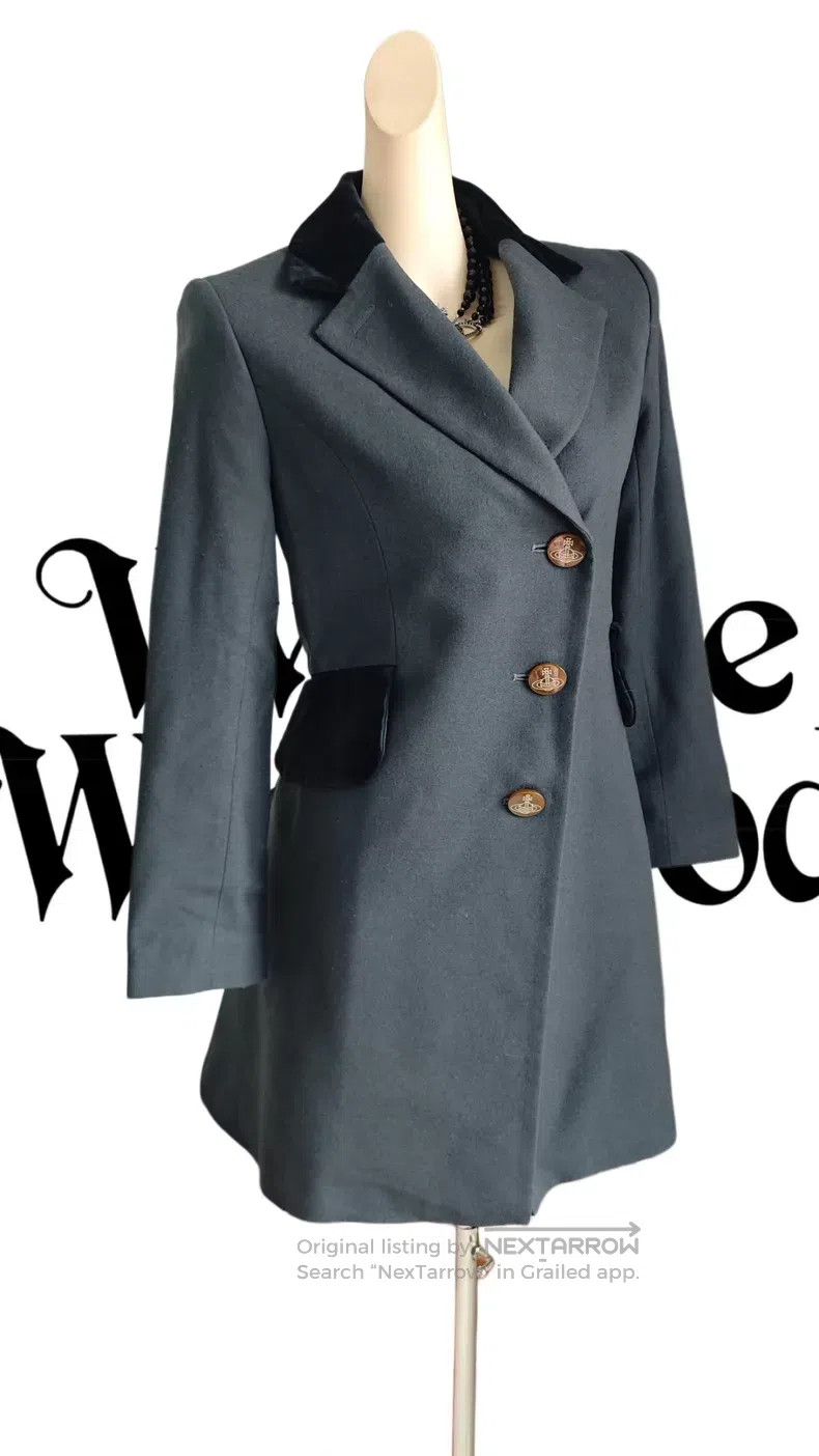 Vivienne Westwood Vivienne Westwood Velvet Collar Deep Gray Wool Coat Size M / US 6-8 / IT 42-44 - 2 Thumbnail
