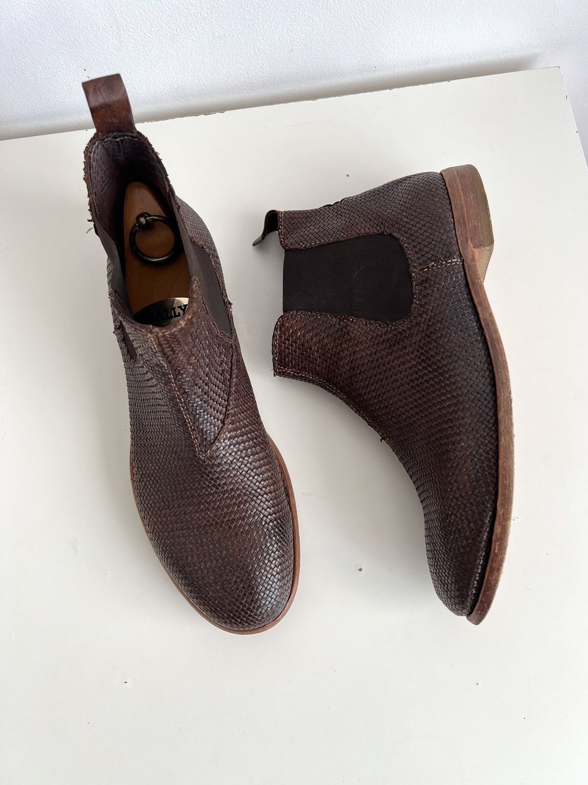 Officine Creative 🔥MOMA Woven Chelsea Leather Boots (Guidi , A1923 ) Size US 11 / EU 44 - 7 Thumbnail