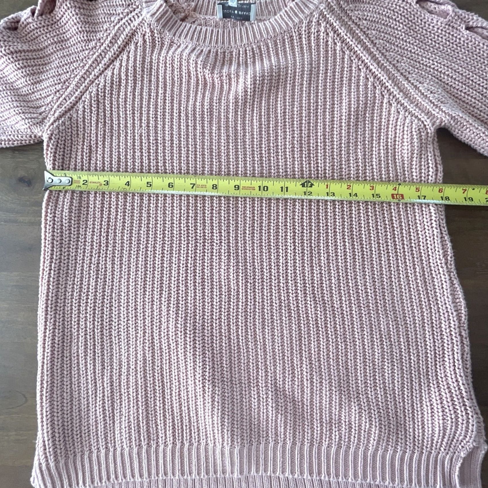 Lucky Brand LUCKY BRAND Women's Pink Cable-Knit Sweater Top Size S Sleeves Patterned Knit Pullover Bohemian Winter Fall Spring Workwear Casual Womens Size S / US 4 / IT 40 - 7 Thumbnail