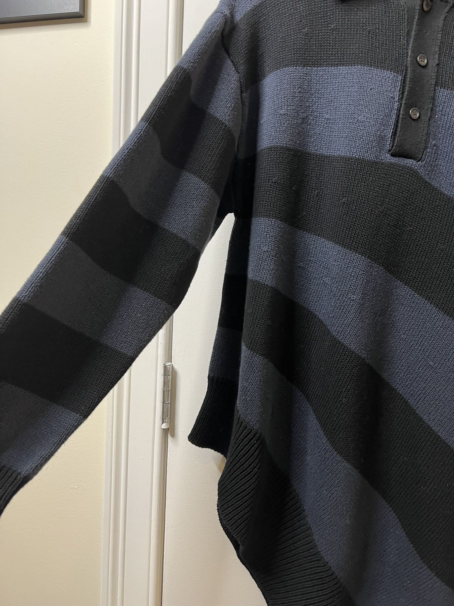 Balenciaga Balenciaga Deformed Striped Rugby Polo sz XS | Grailed