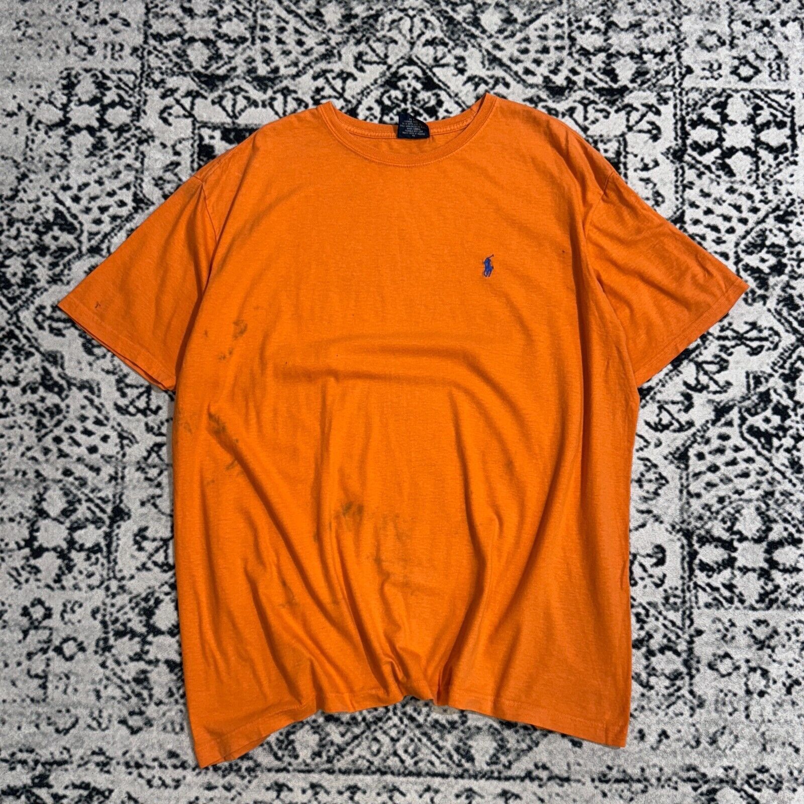 Ralph Lauren × Vintage Vintage Ralph Lauren Orange Cotton T-Shirt Size L Y2K 90s Size US L / EU 52-54 / 3 - 1 Thumbnail