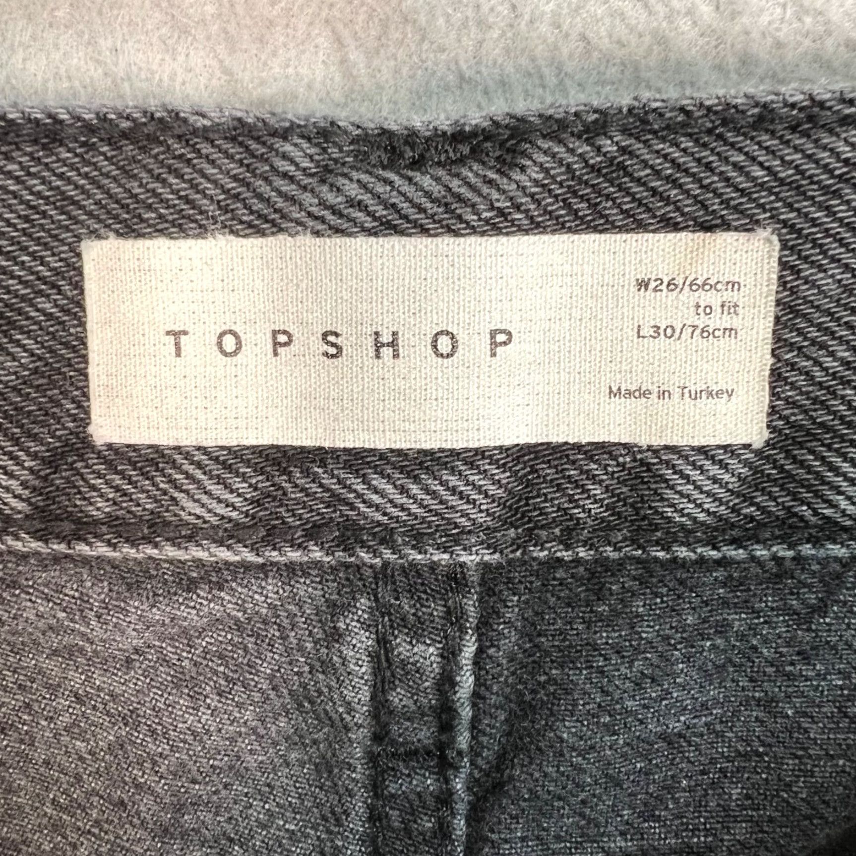 Topshop Topshop Womens Size 26 x 30 Black Denim Straight-Leg Jeans w/ Ankle Slit Size 26" / US 2 / IT 38 - 3 Thumbnail