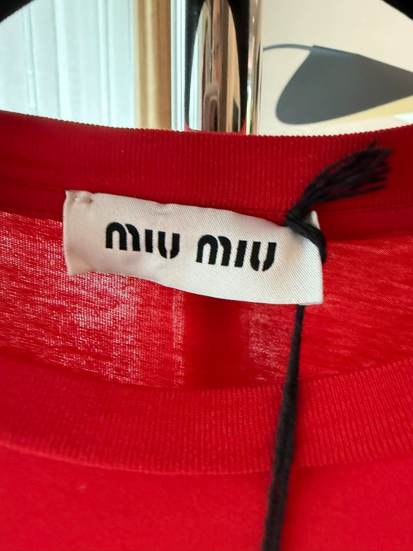 Miu Miu MIU MIU Long Sleeve Logo T-Shirt L New with Tags Size L / US 10 / IT 46 - 2 Thumbnail