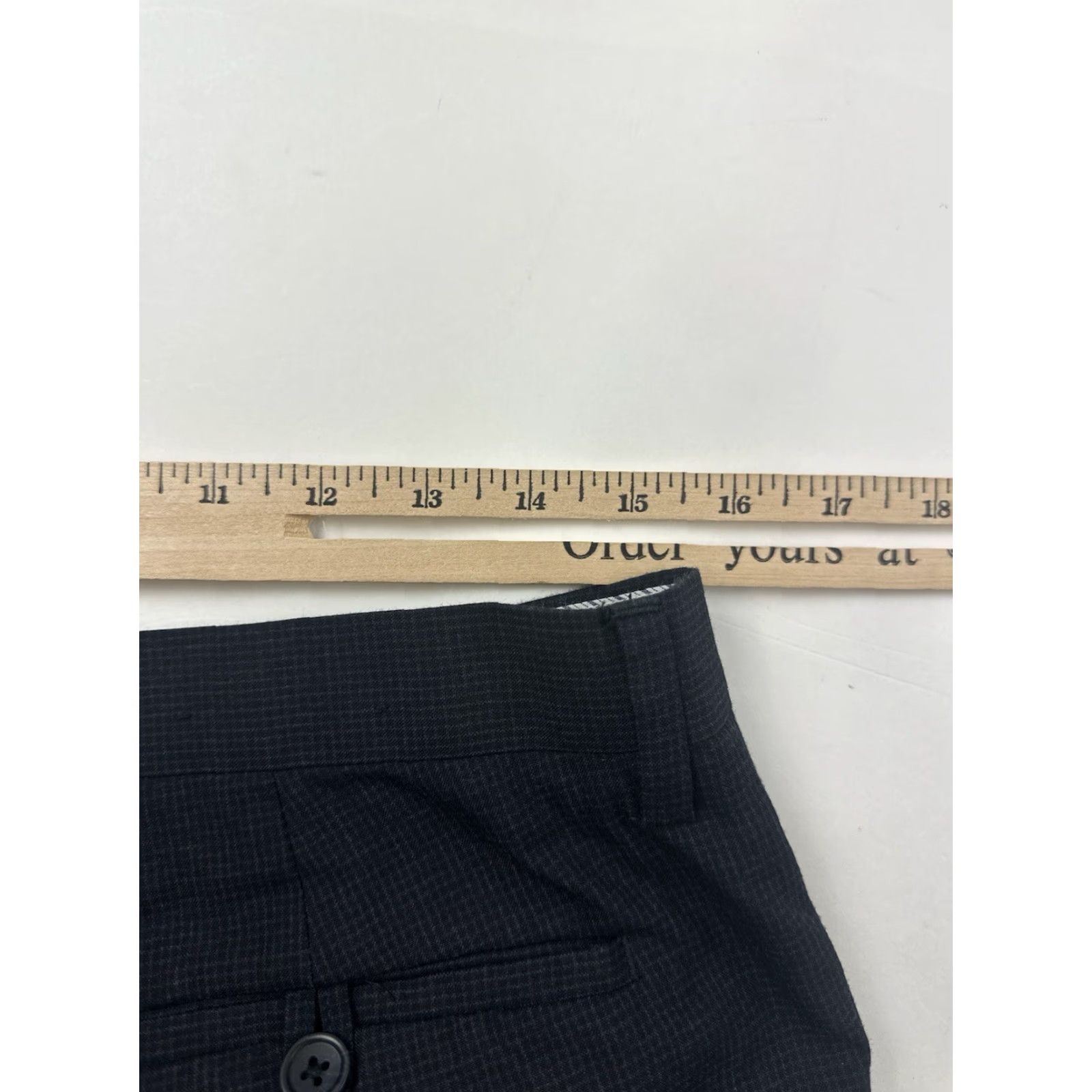 Banana Republic Banana Republic Pants Mens Regular 32x32 Black Pin Check Plaid Chino Flat Front Straight Leg 32 Inseam Mens Size US 32 / EU 48 - 8 Thumbnail