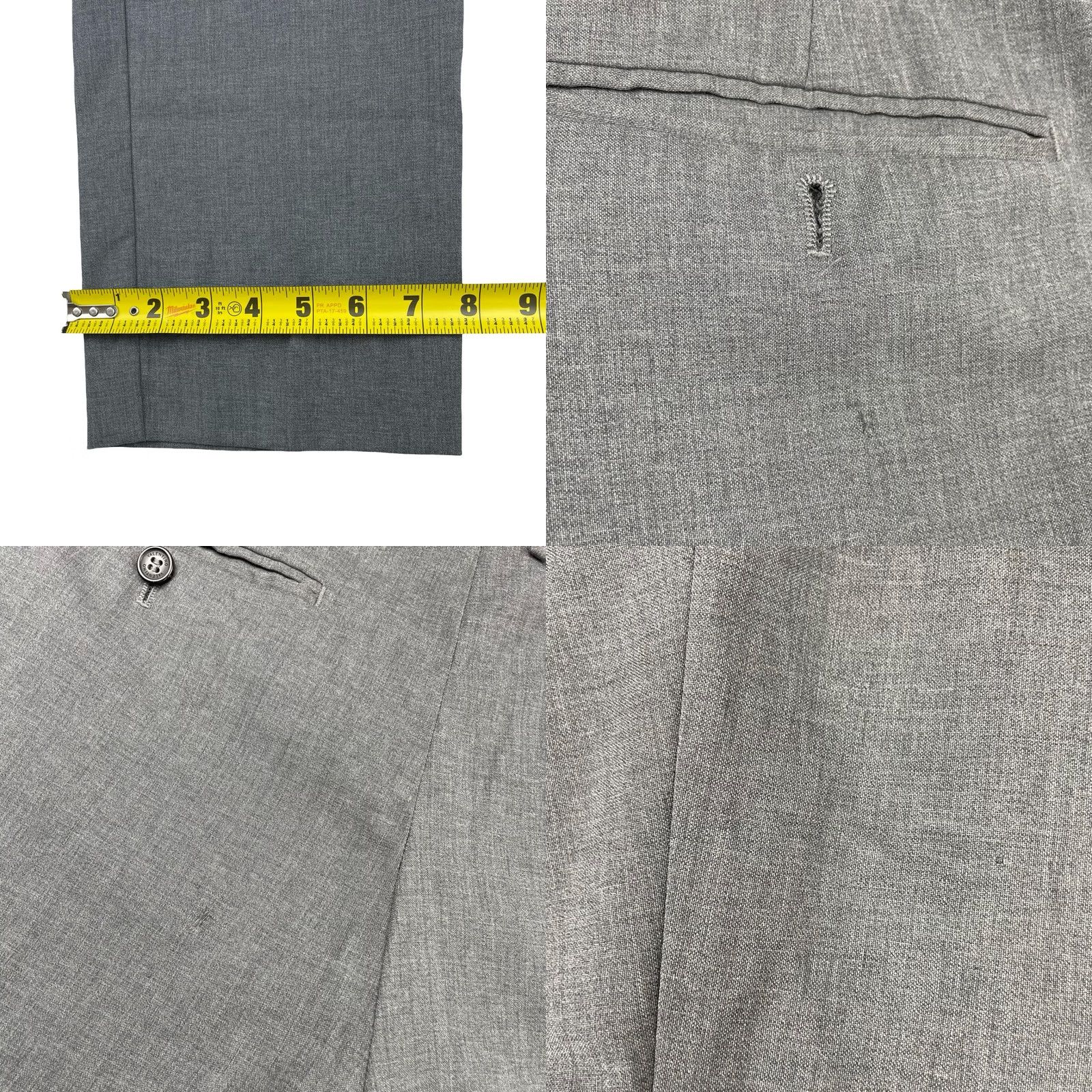 Valentino Valentino Men’s Dress Pants Gray 100% Wool Flat Front 34x30 Italy Mens Straight Pants Size US 34 / EU 50 - 8 Thumbnail