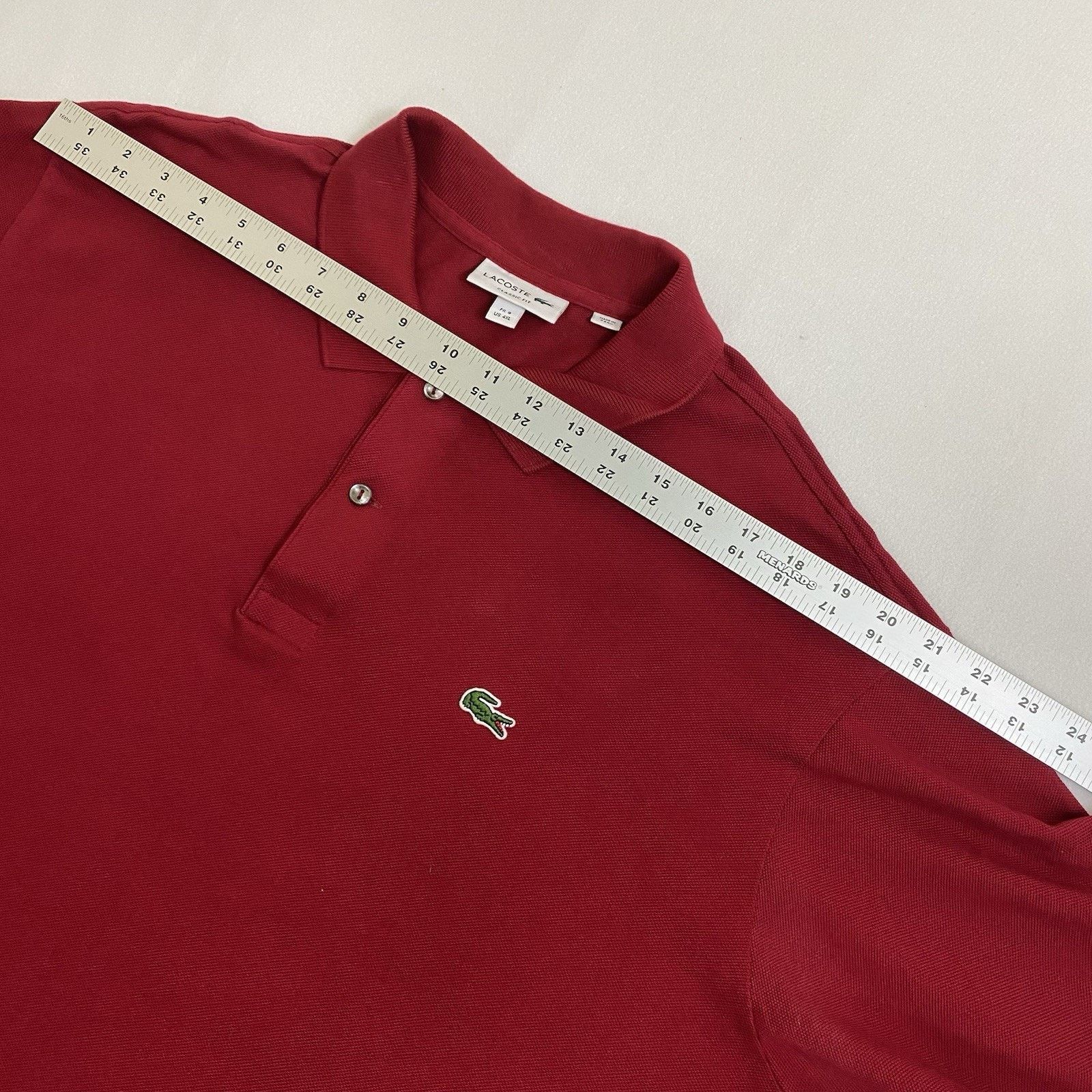 Lacoste Lacoste Men's Short Sleeve Pique Polo Shirt Red US 4XL Size US XXL / EU 58 / 5 - 7 Thumbnail