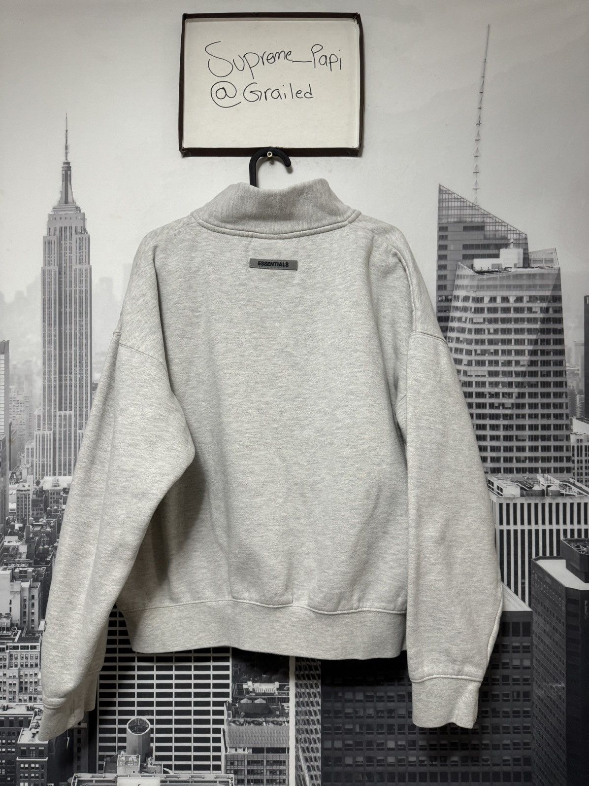 Fear of God 💥Fear of God Essentials Half-Zip Sweater Oatmeal SZ Small Size US S / EU 44-46 / 1 - 11 Thumbnail