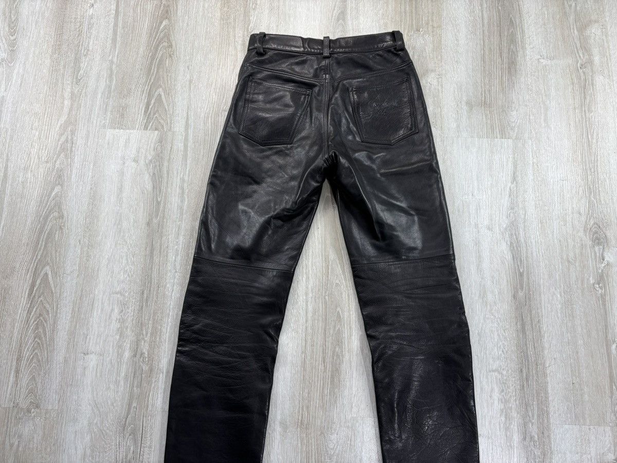 Genuine Leather × Leather × Vintage Womens biker motorcycle leather pants Pantera Size 29 Size 24" / US 00 / IT 34 - 9 Thumbnail
