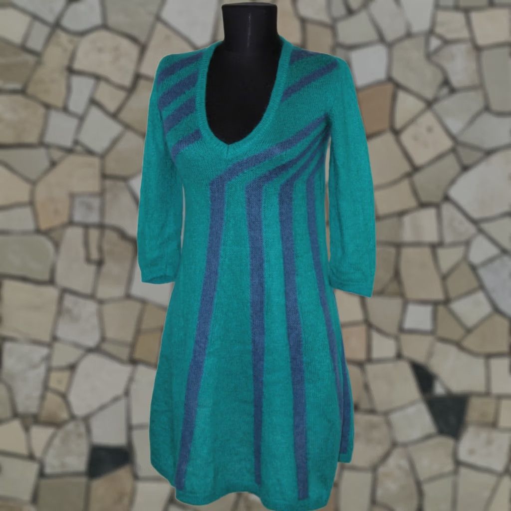 United Colors Of Benetton United Colors of Benetton Womens Mohair Blend Dress XS Green A-Line Dress XS Womens Size XS / US 0-2 / IT 36-38 - 1 Thumbnail