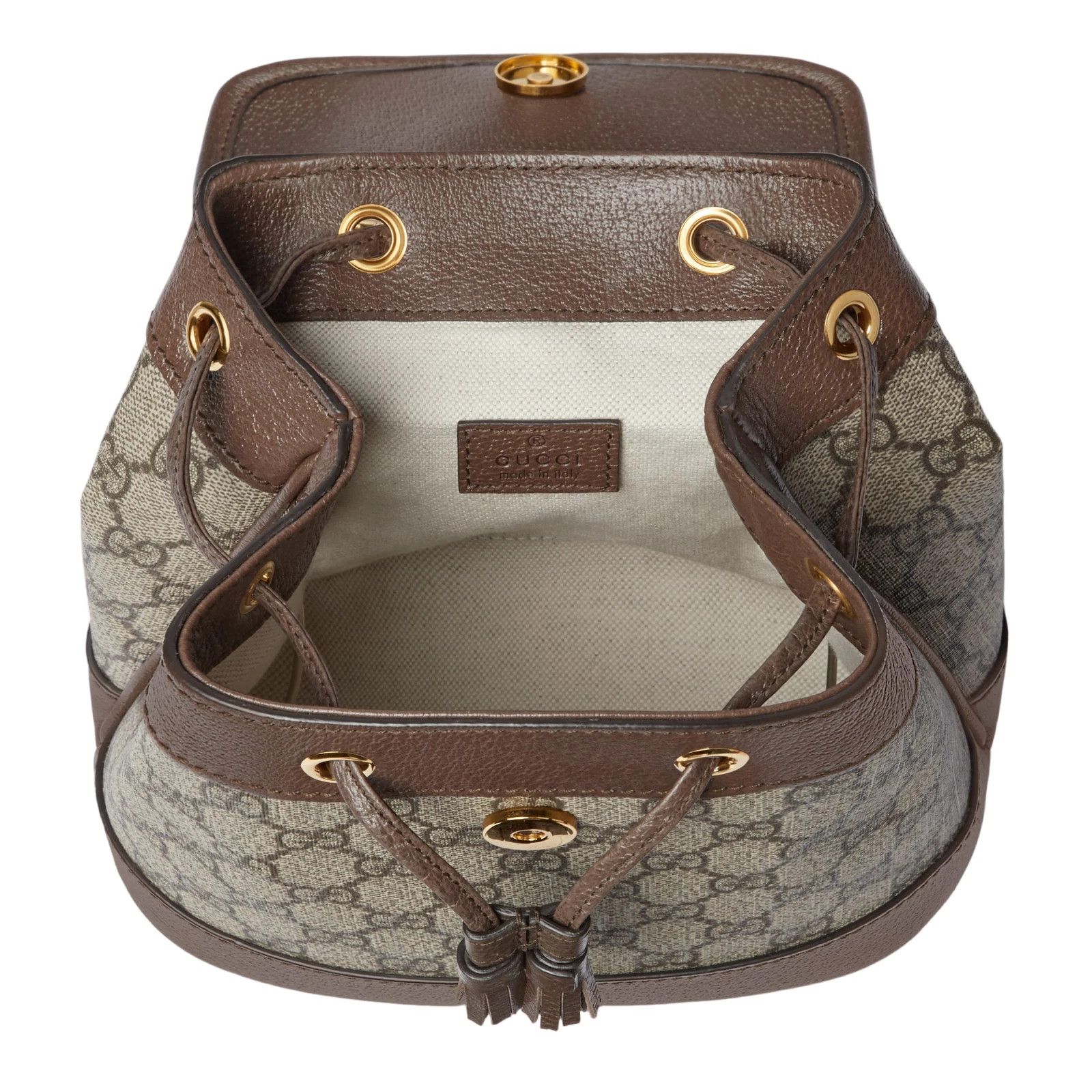 Gucci GUCCI Ophidia Mini Beige And Ebony GG Canvas Backpack Size ONE SIZE - 5 Thumbnail