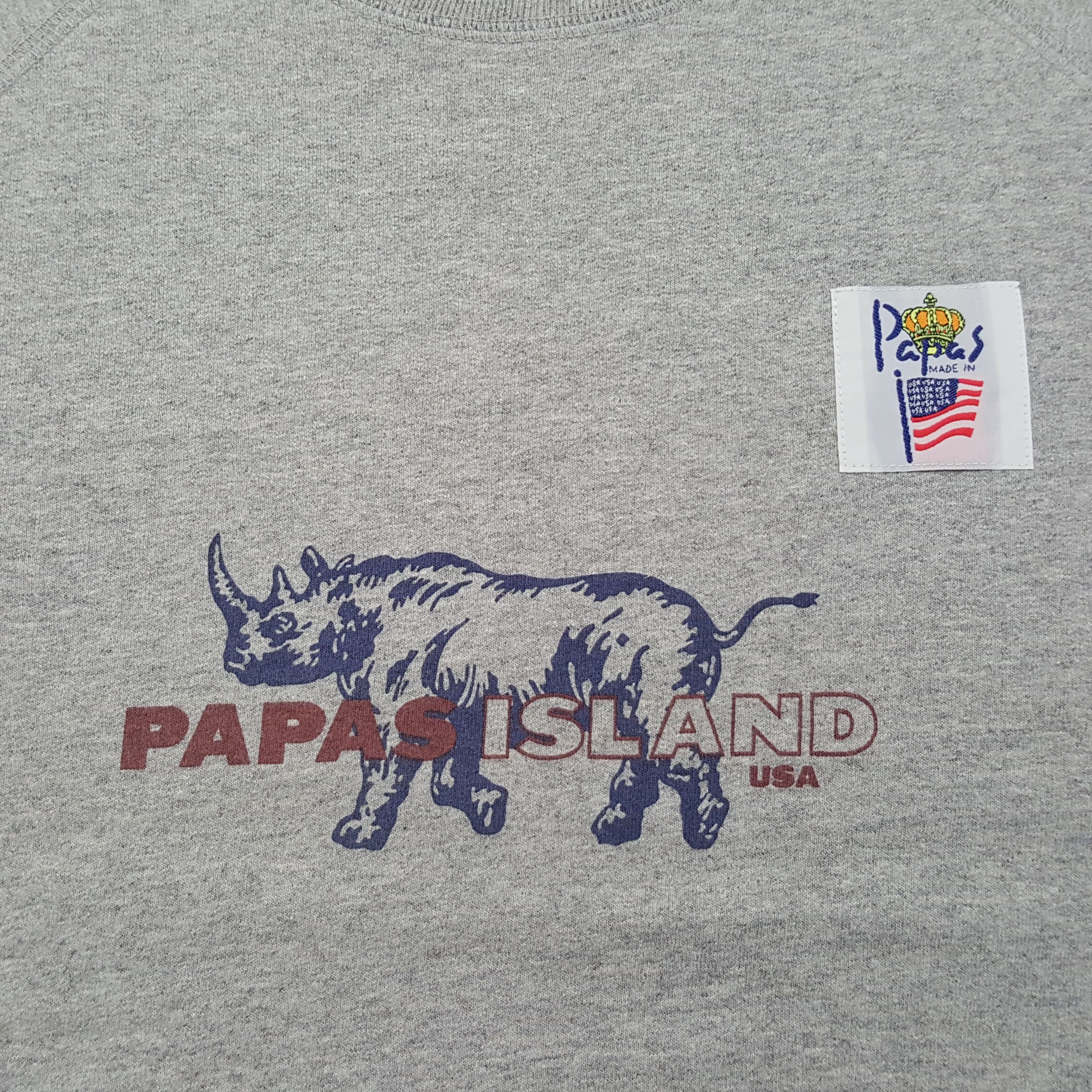 Band Tees × Vintage Vintage Papas Island USA Sweatshirt Size US L / EU 52-54 / 3 - 2 Thumbnail