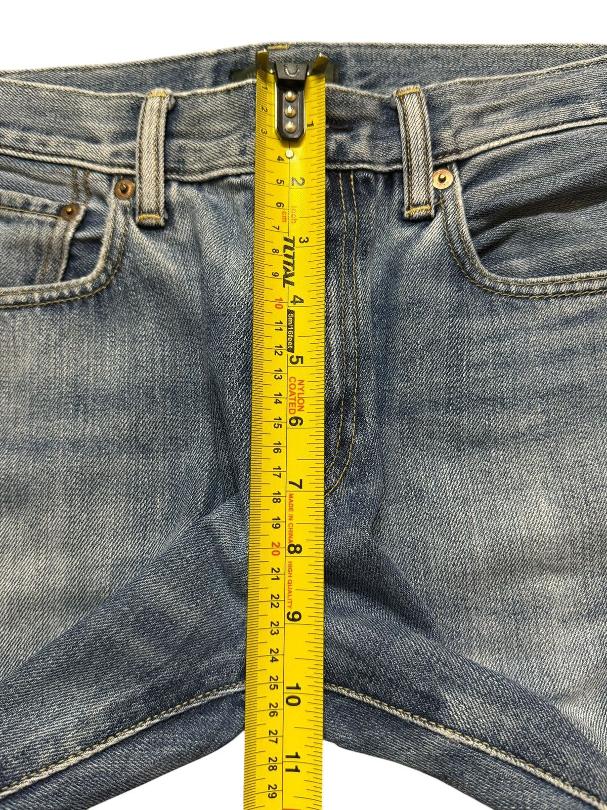 Uniqlo Vintage Y2K Japan Uniqlo Blue Faded l Distress Straight Leg Size US 30 / EU 46 - 11 Thumbnail
