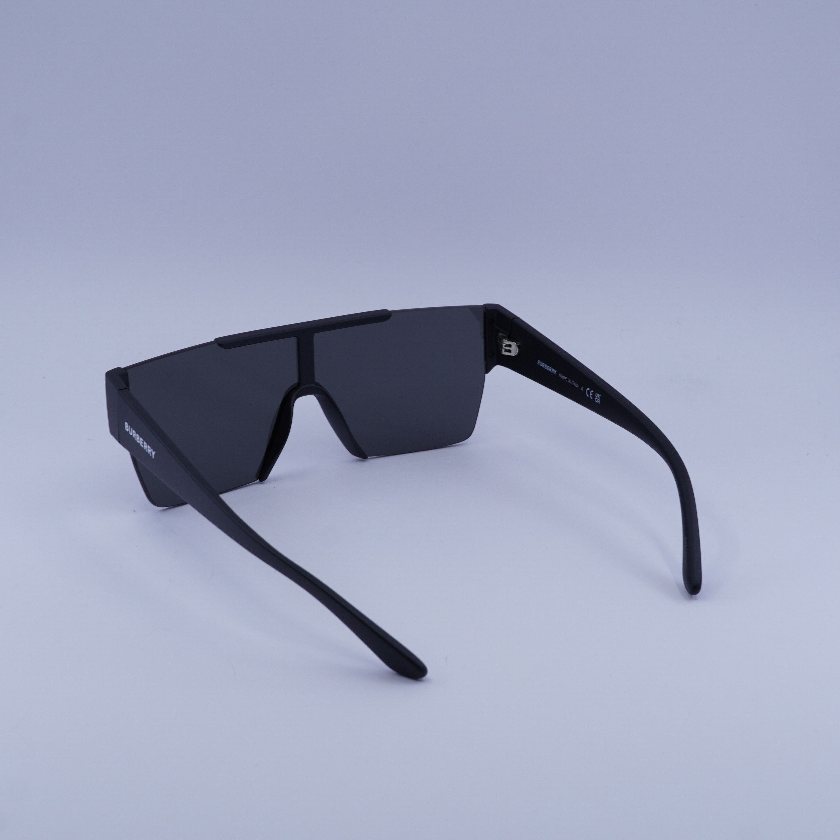 Burberry Burberry BE4291 3464/87 Shield Sunglasses Matte Black Frame Size ONE SIZE - 4 Thumbnail