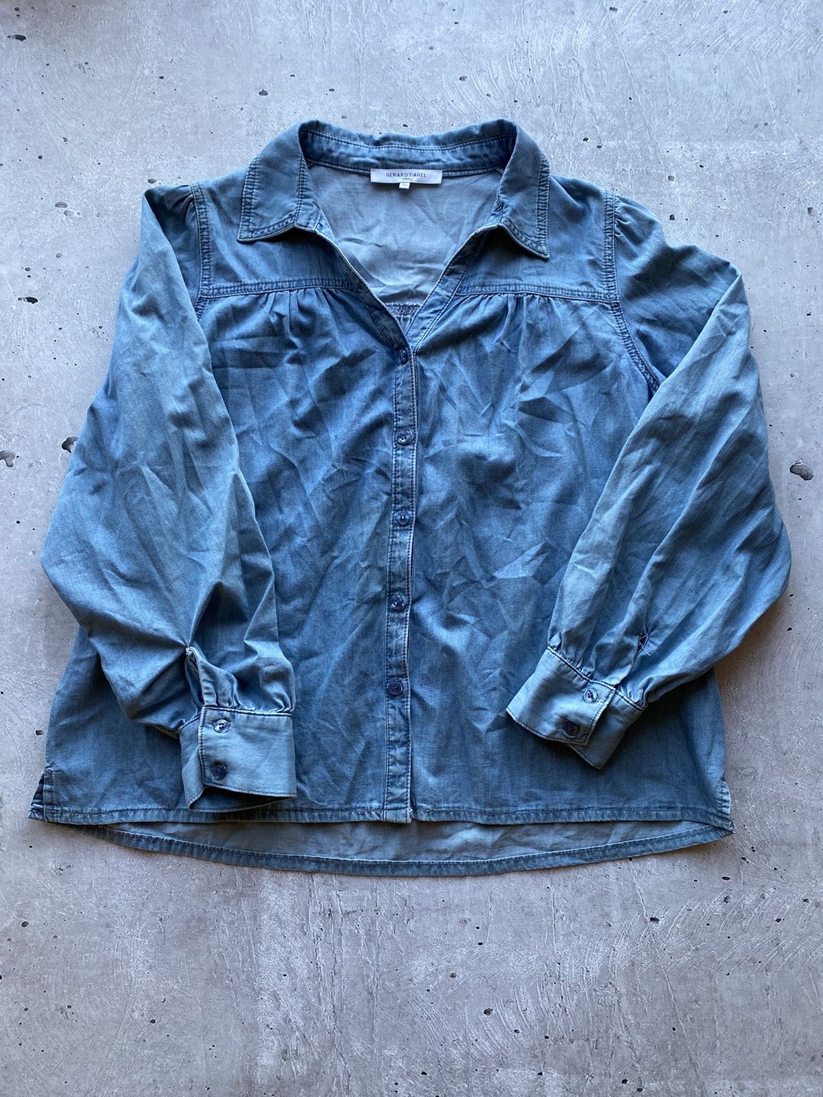 Designer Gerard Darel Paris Women's L/S Button Down Shirt Top Size S / US 4 / IT 40 - 2 Thumbnail