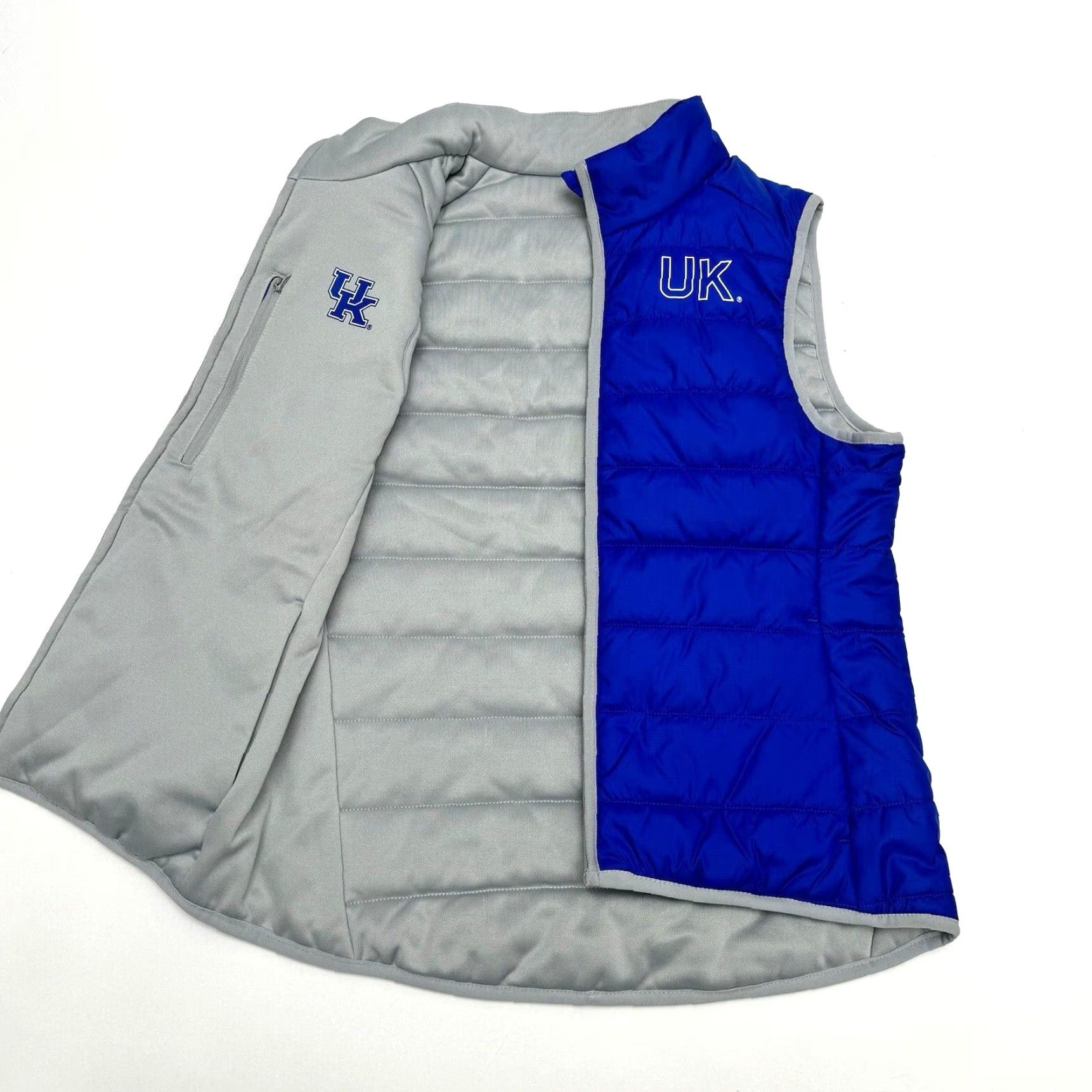 Nike NIKE Shield Men's Small University of Kentucky Puffer Vest REVERSIBLE Wildcats Windbreaker University 90s? Size US S / EU 44-46 / 1 - 2 Thumbnail