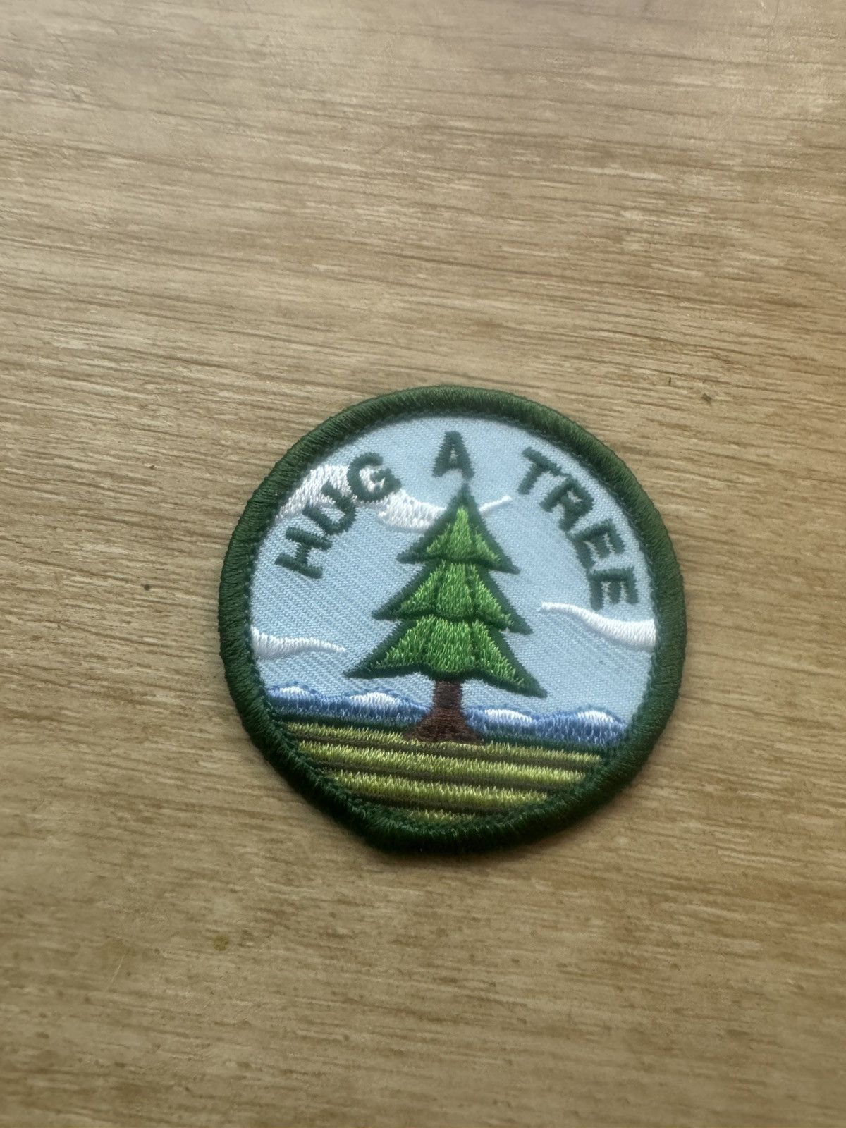 Other Y2K “Hug A Tree” Vintage Sew On Patch USA Size ONE SIZE - 2 Thumbnail
