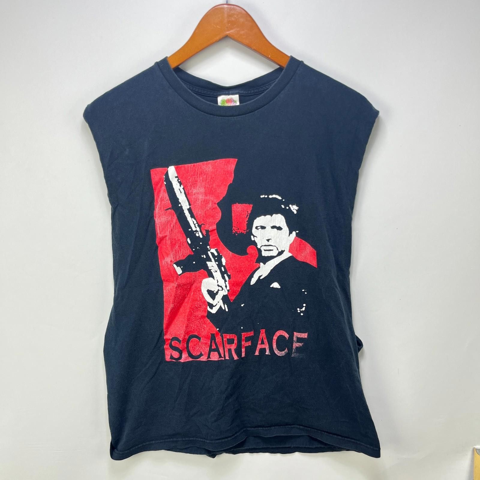 Vintage Scarface Double Sided Movie Sleeveless Shirt Large