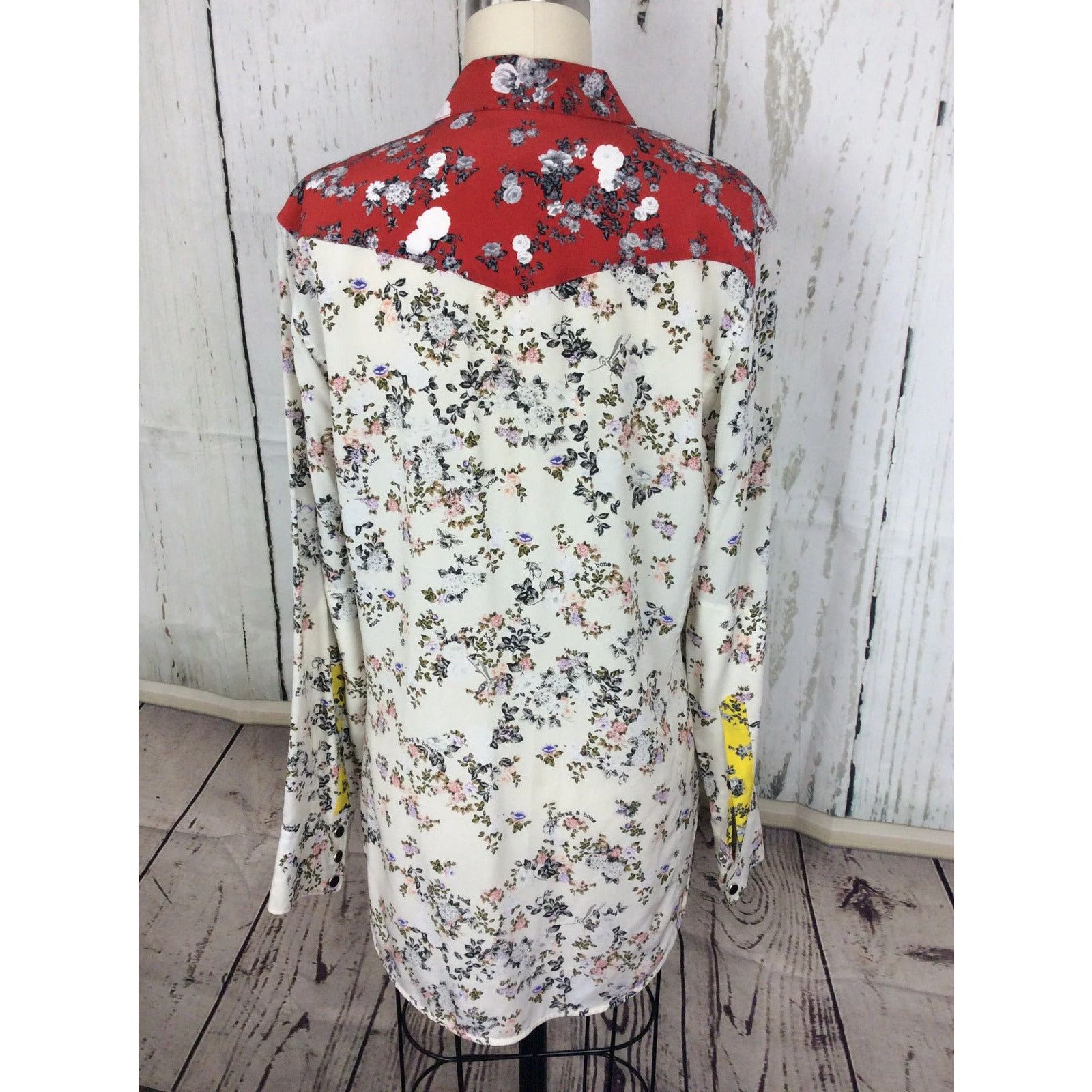 Rag & Bone Rag & Bone silk flower print western blouse as Xsmall Size XS / US 0-2 / IT 36-38 - 6 Thumbnail