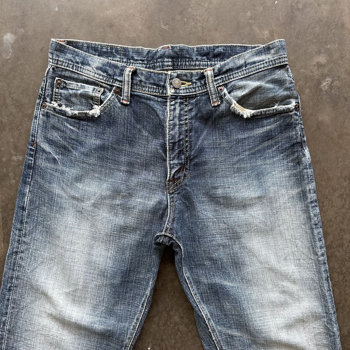 Japanese Brand Vintage GLHEART Distressed Faded Denim Jean Pant W30 Size US 30 / EU 46 - 3 Thumbnail