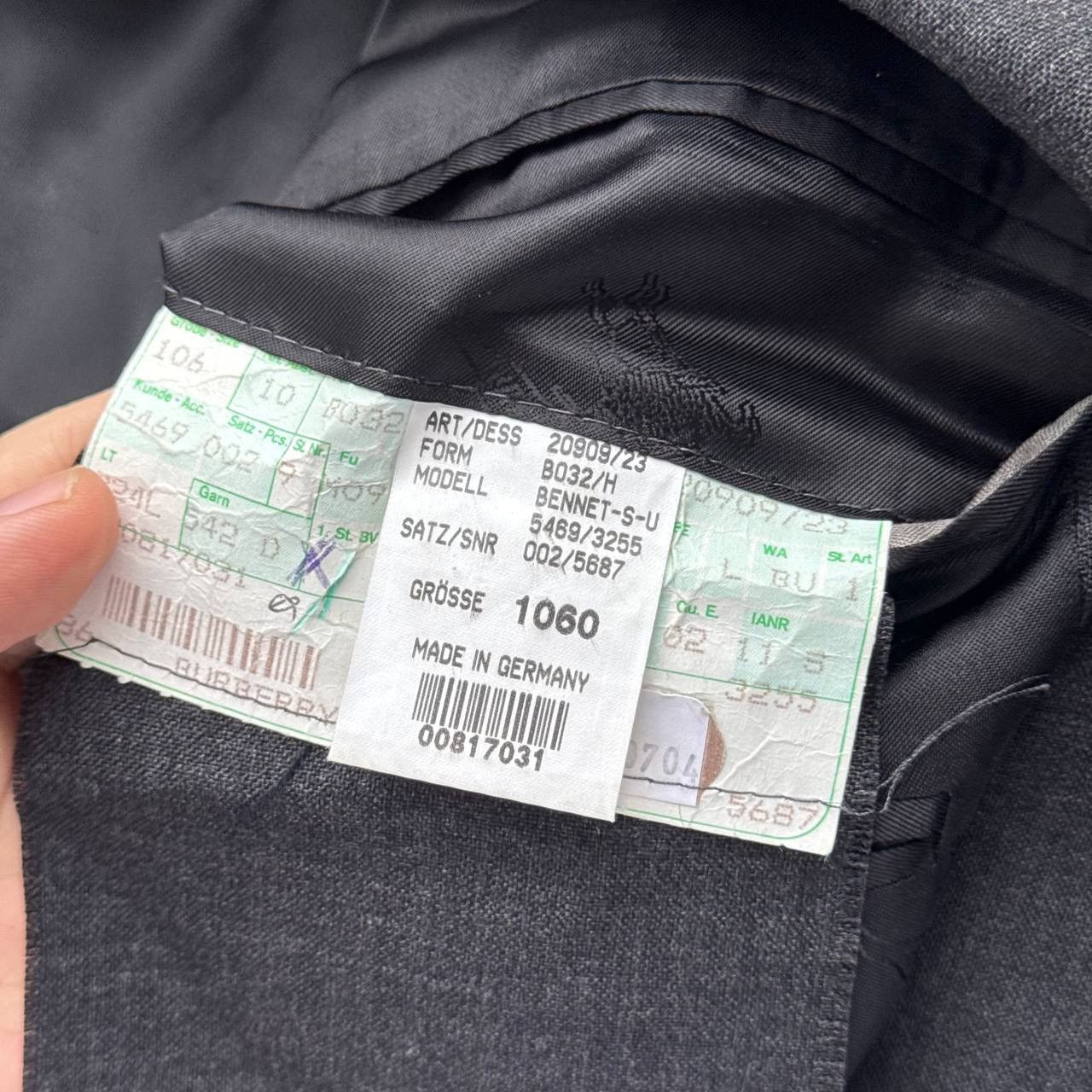 Burberry Crazy Vintage Wool Grey Burberry Suit Blazer Size 54R - 10 Thumbnail