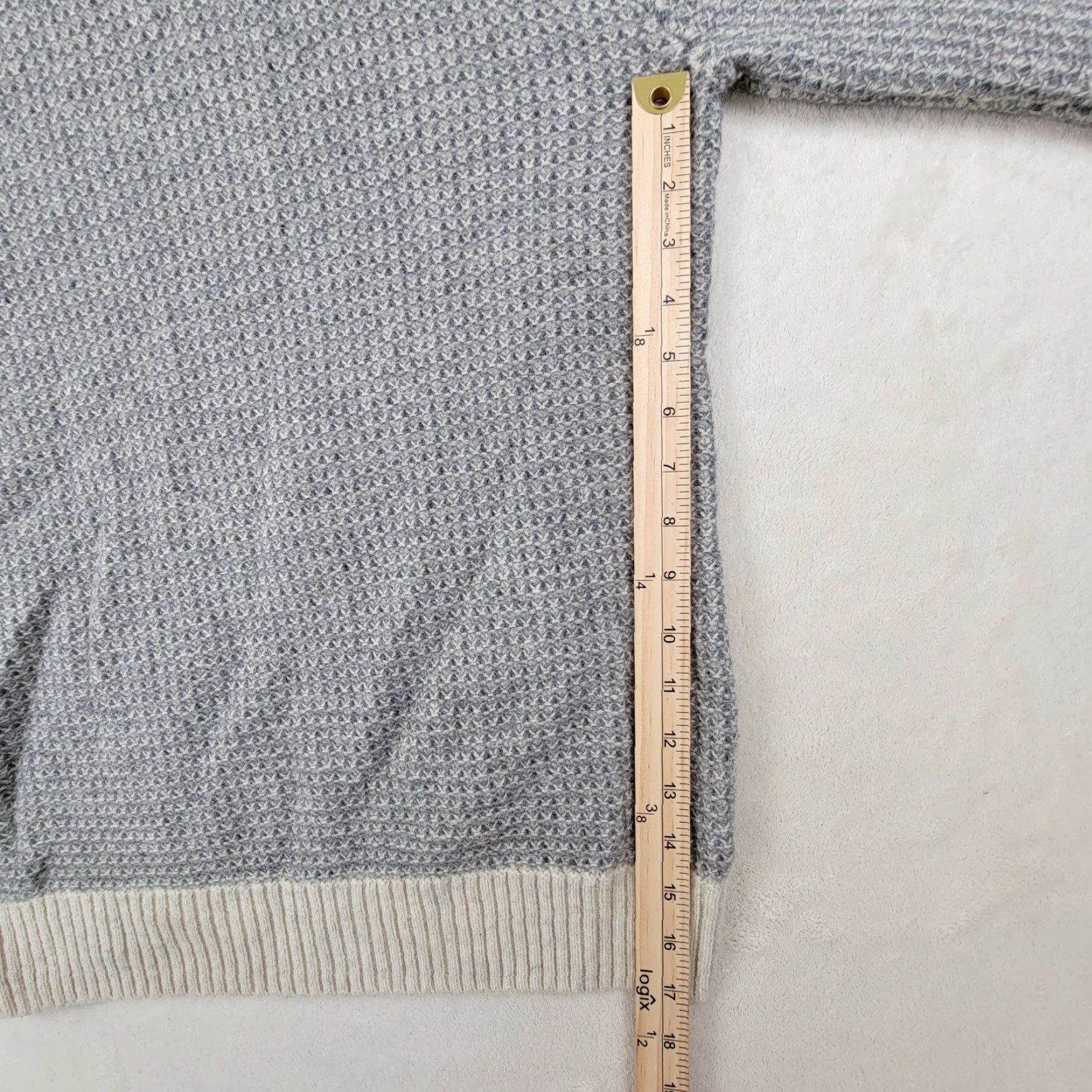 Vintage Bridge And Burn Sweater Men Large Gray Tennis Cable Knit Crew Neck Pullover Size US L / EU 52-54 / 3 - 5 Thumbnail