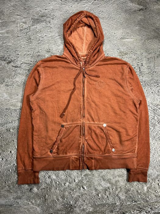 Orange true religion discount hoodie