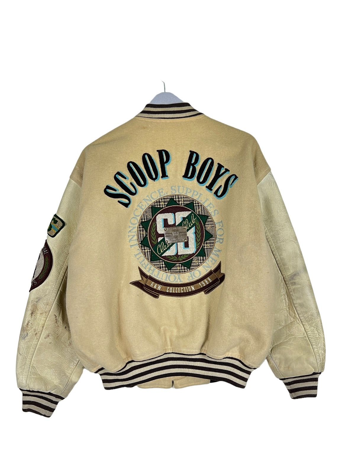 Japanese Brand 🔥 VINTAGE SCOOP BOY VARSITY BOMBER JACKET Size US M / EU 48-50 / 2 - 11 Thumbnail