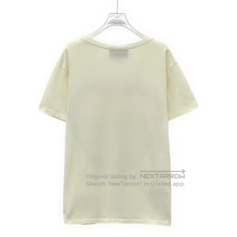 Gucci Gucci Beige love logo letter sequin cotton round-neck shor Size S / US 4 / IT 40 - 2 Thumbnail