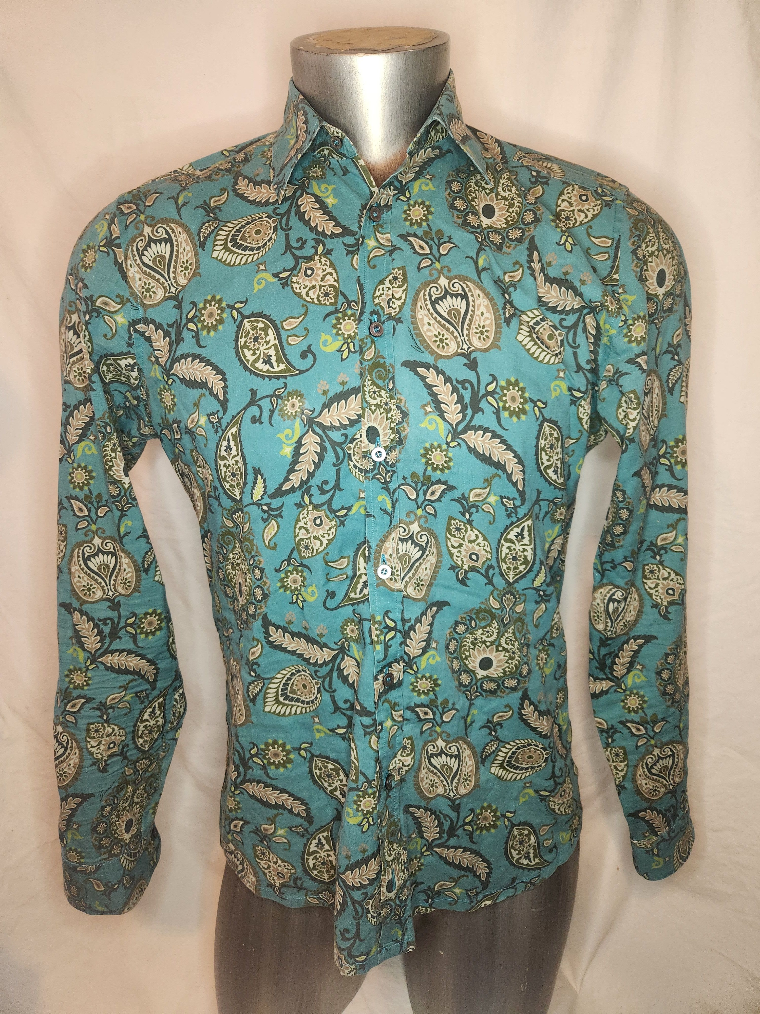 Gucci turquoise teal paisley Size US S / EU 44-46 / 1 - 12 Thumbnail